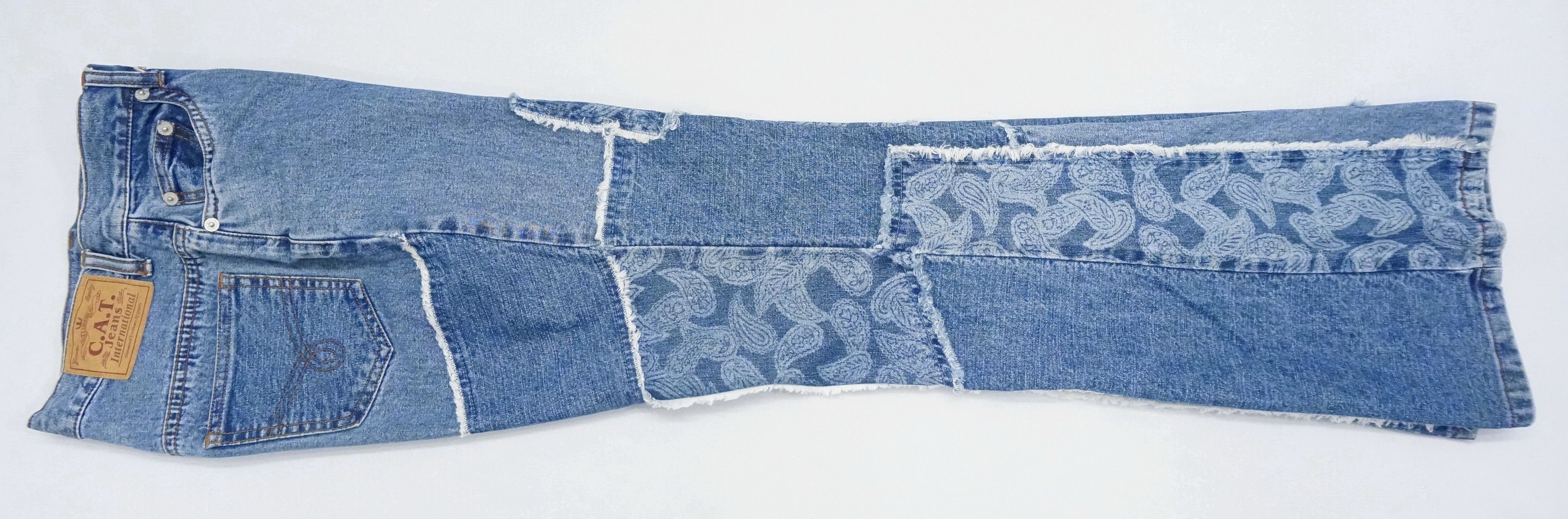 Japanese Brand Rare Vintage 90s Flare High Waisted Patchwork Women Jeans Size 24" / US 00 / IT 34 - 9 Thumbnail