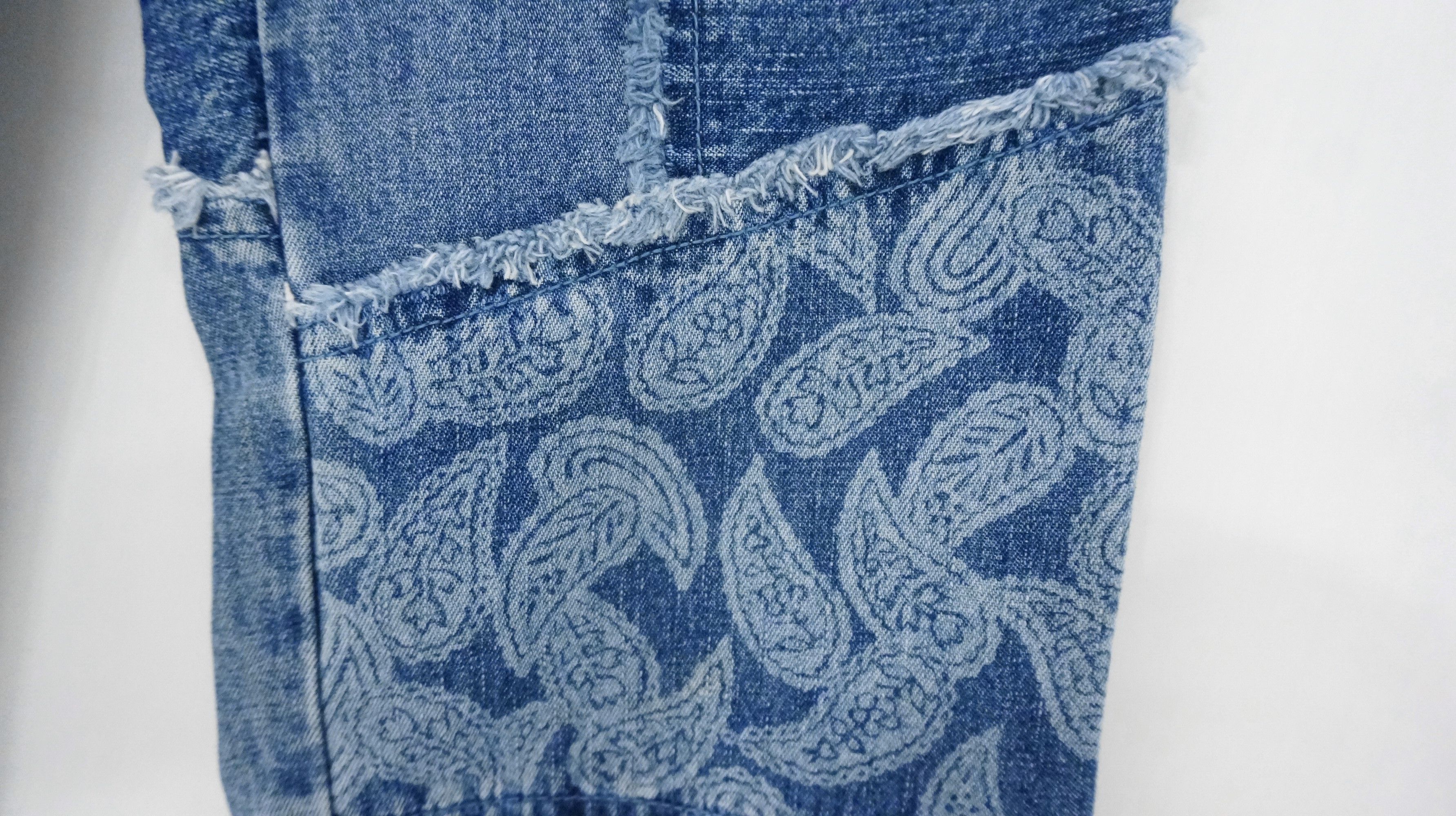 Japanese Brand Rare Vintage 90s Flare High Waisted Patchwork Women Jeans Size 24" / US 00 / IT 34 - 7 Thumbnail