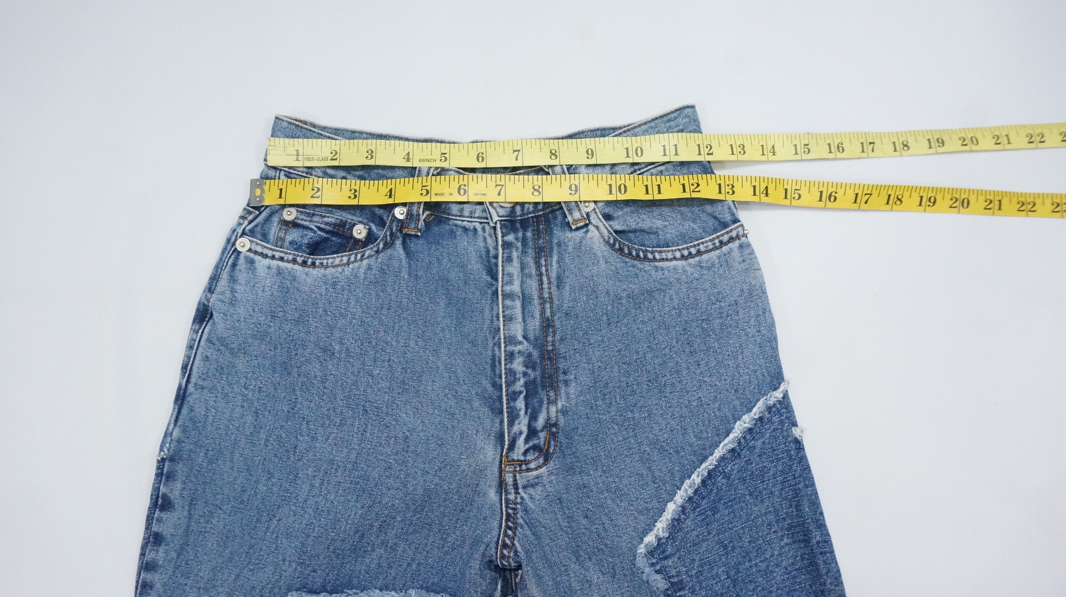 Japanese Brand Rare Vintage 90s Flare High Waisted Patchwork Women Jeans Size 24" / US 00 / IT 34 - 11 Thumbnail