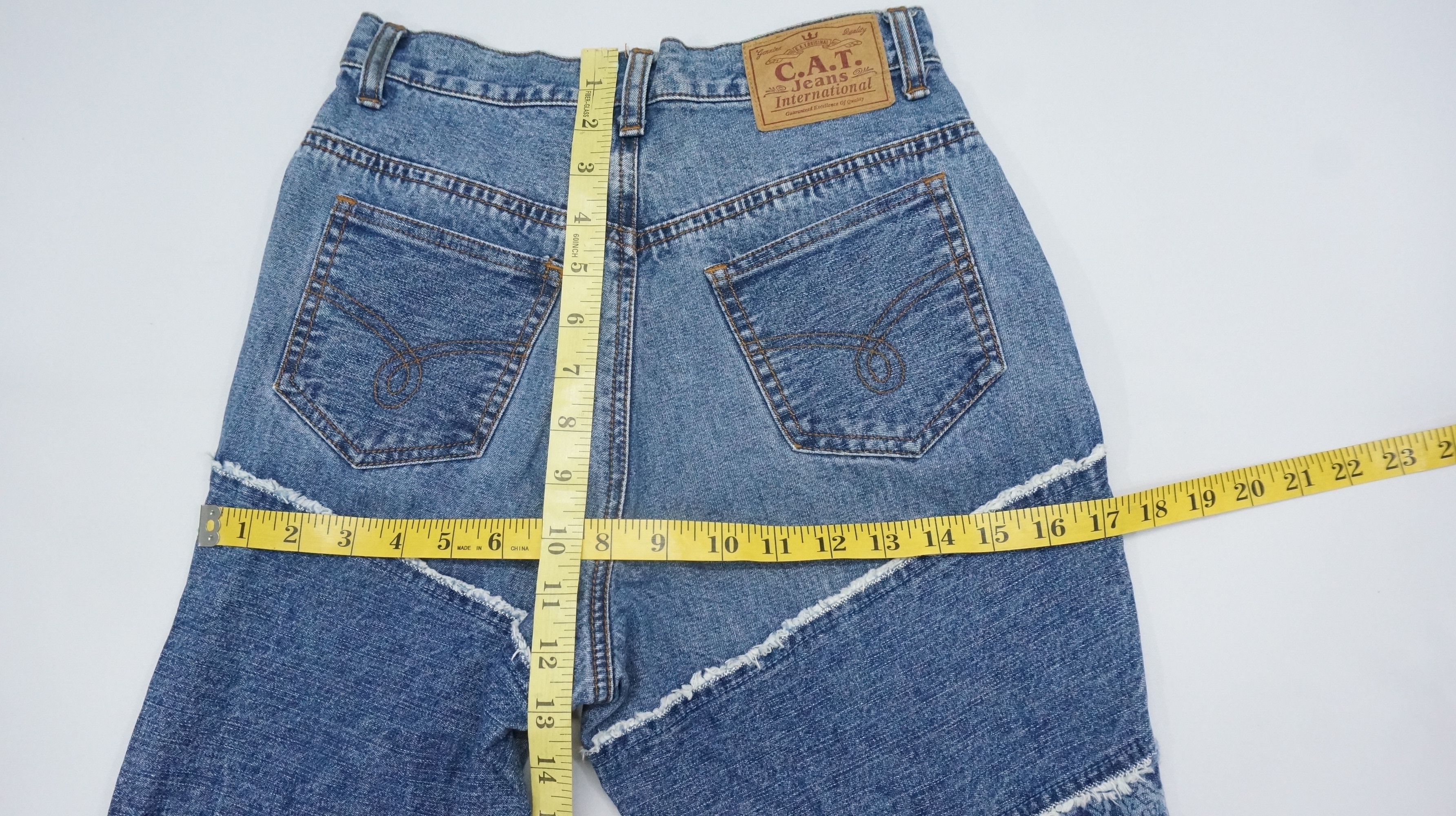 Japanese Brand Rare Vintage 90s Flare High Waisted Patchwork Women Jeans Size 24" / US 00 / IT 34 - 14 Thumbnail