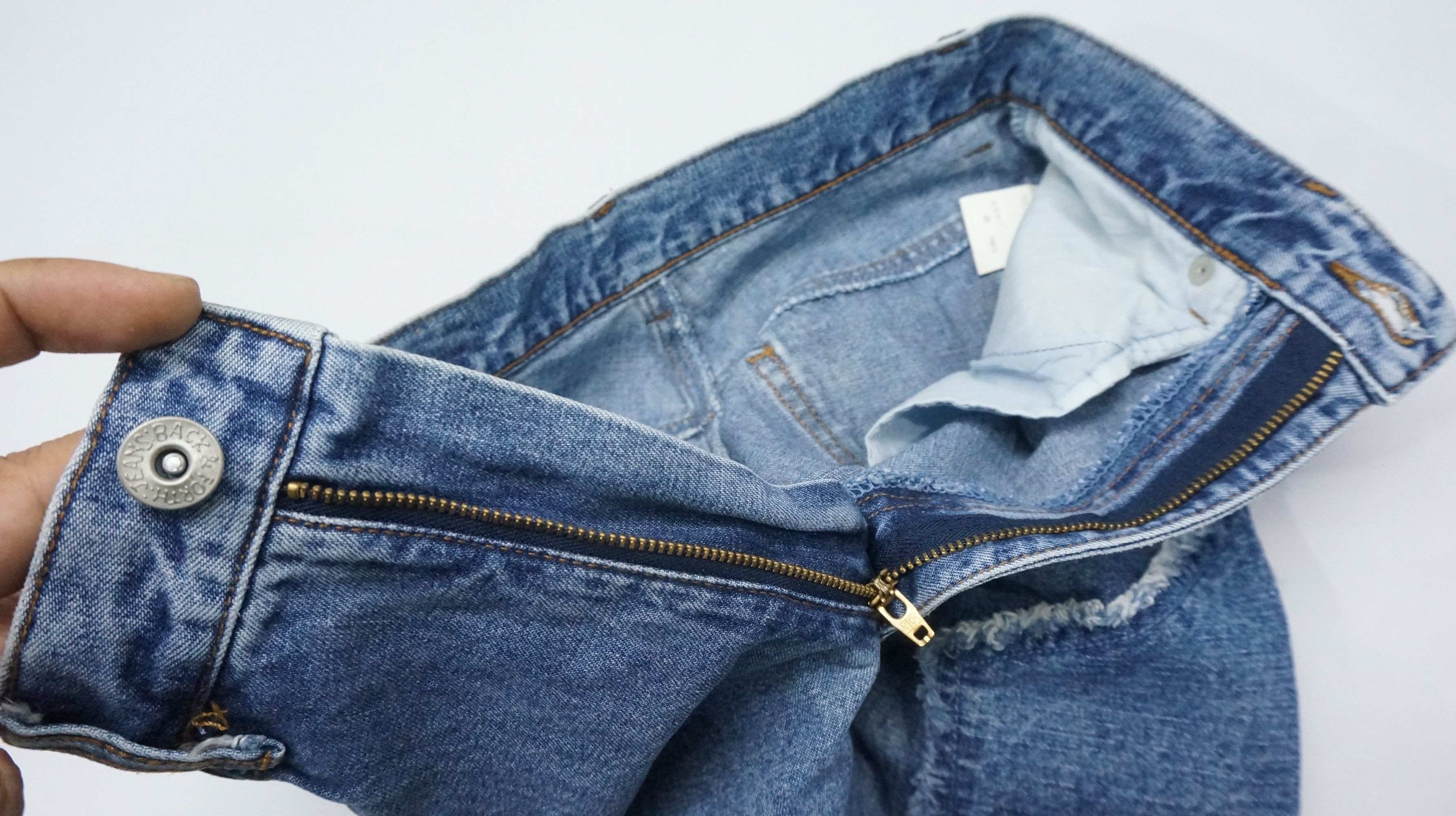 Japanese Brand Rare Vintage 90s Flare High Waisted Patchwork Women Jeans Size 24" / US 00 / IT 34 - 16 Thumbnail