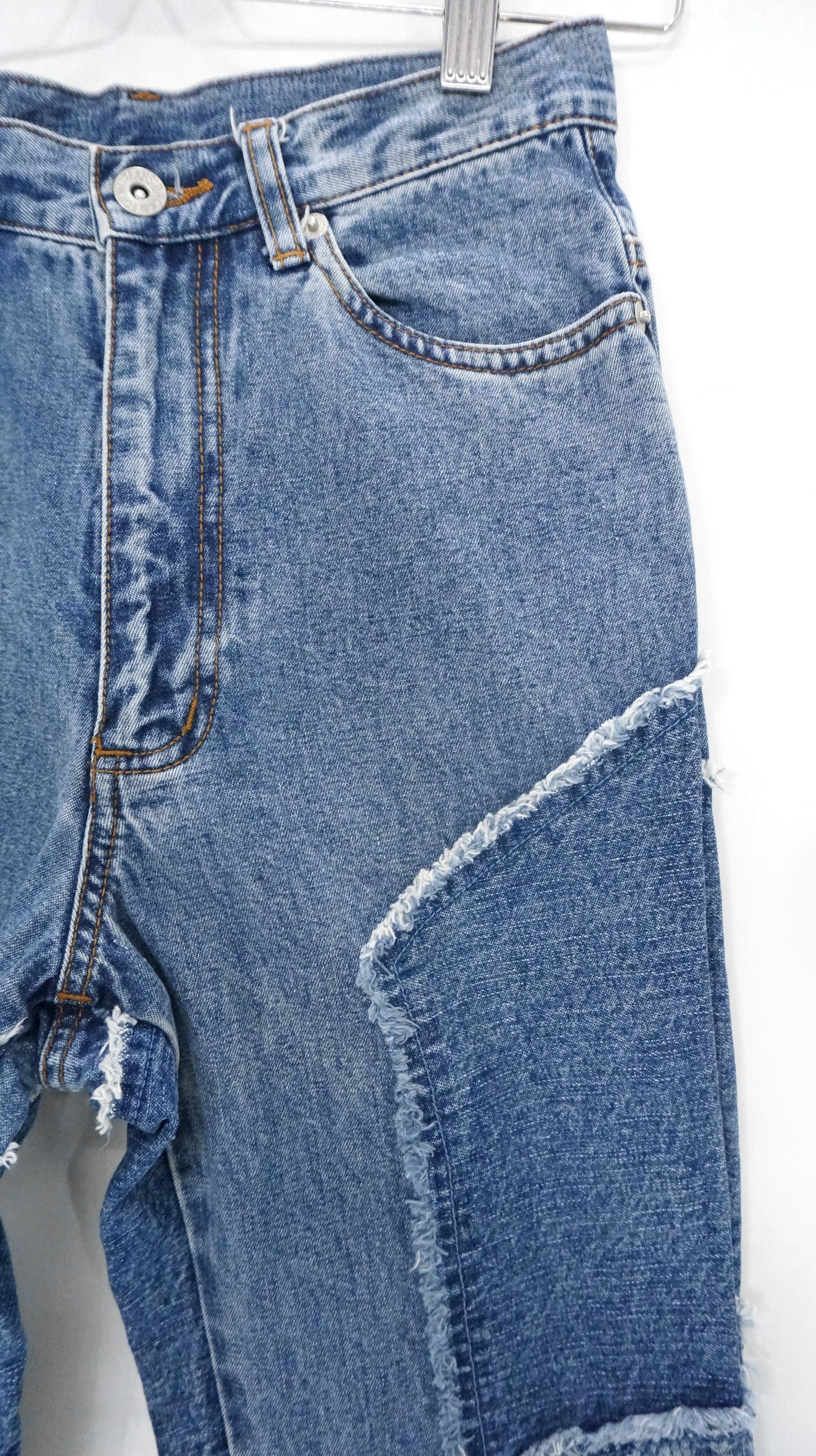 Japanese Brand Rare Vintage 90s Flare High Waisted Patchwork Women Jeans Size 24" / US 00 / IT 34 - 5 Thumbnail