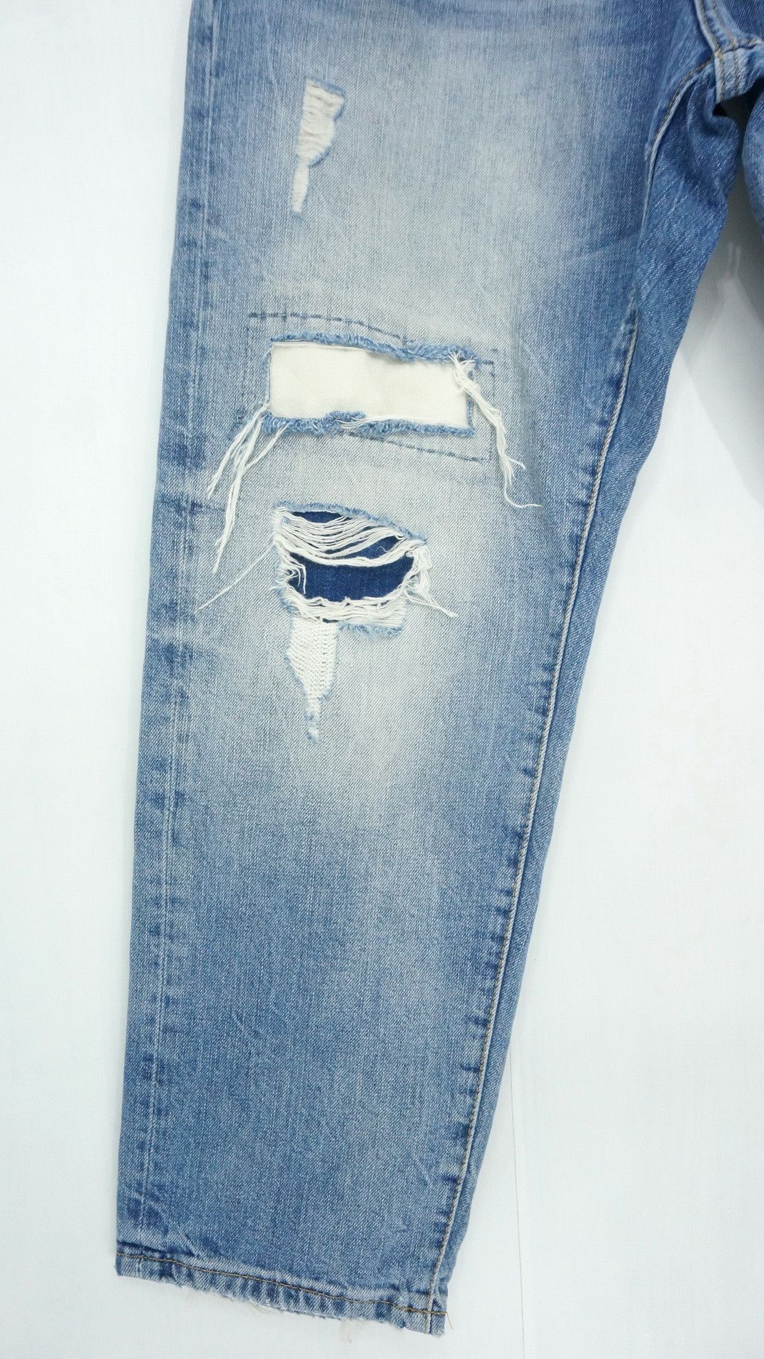 Japanese Brand &Denim Distressed Patchwork Jeans Size US 33 - 6 Thumbnail