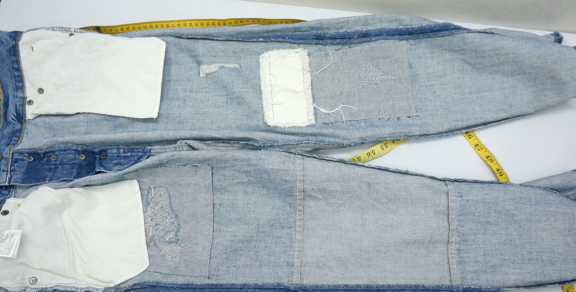 Japanese Brand &Denim Distressed Patchwork Jeans Size US 33 - 23 Thumbnail