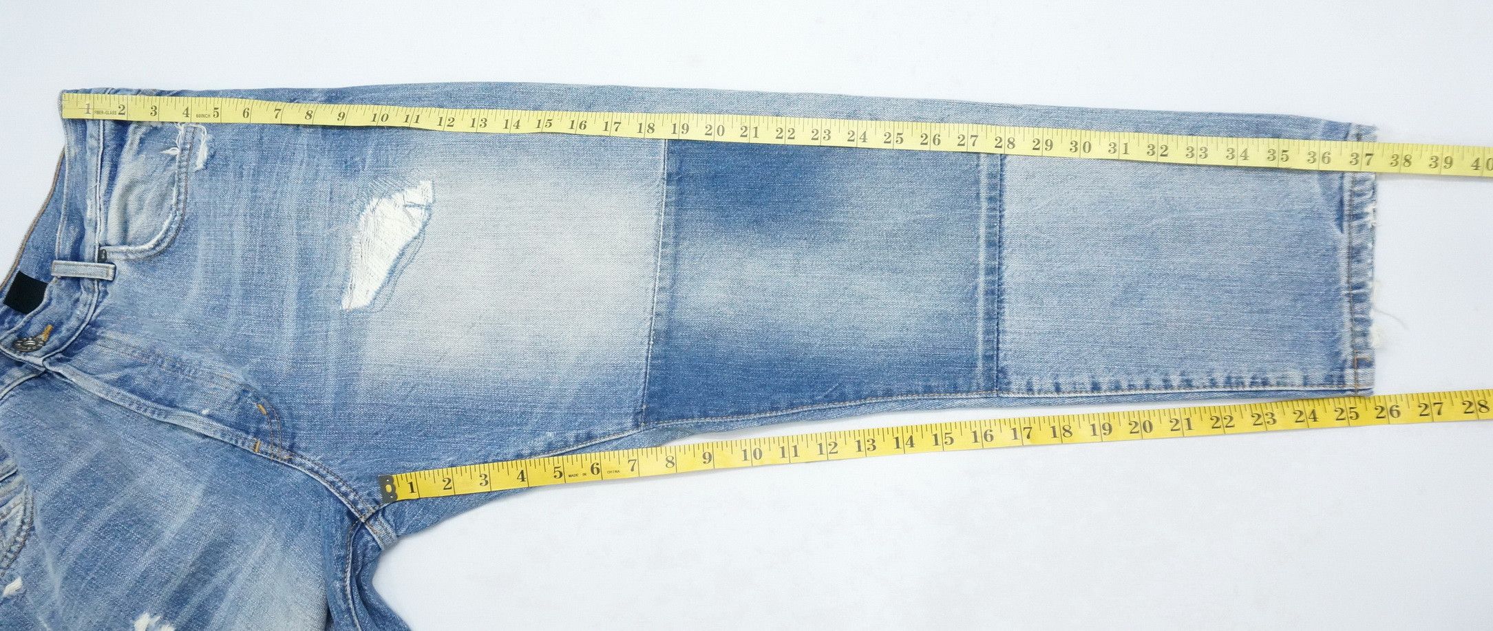 Japanese Brand &Denim Distressed Patchwork Jeans Size US 33 - 15 Thumbnail
