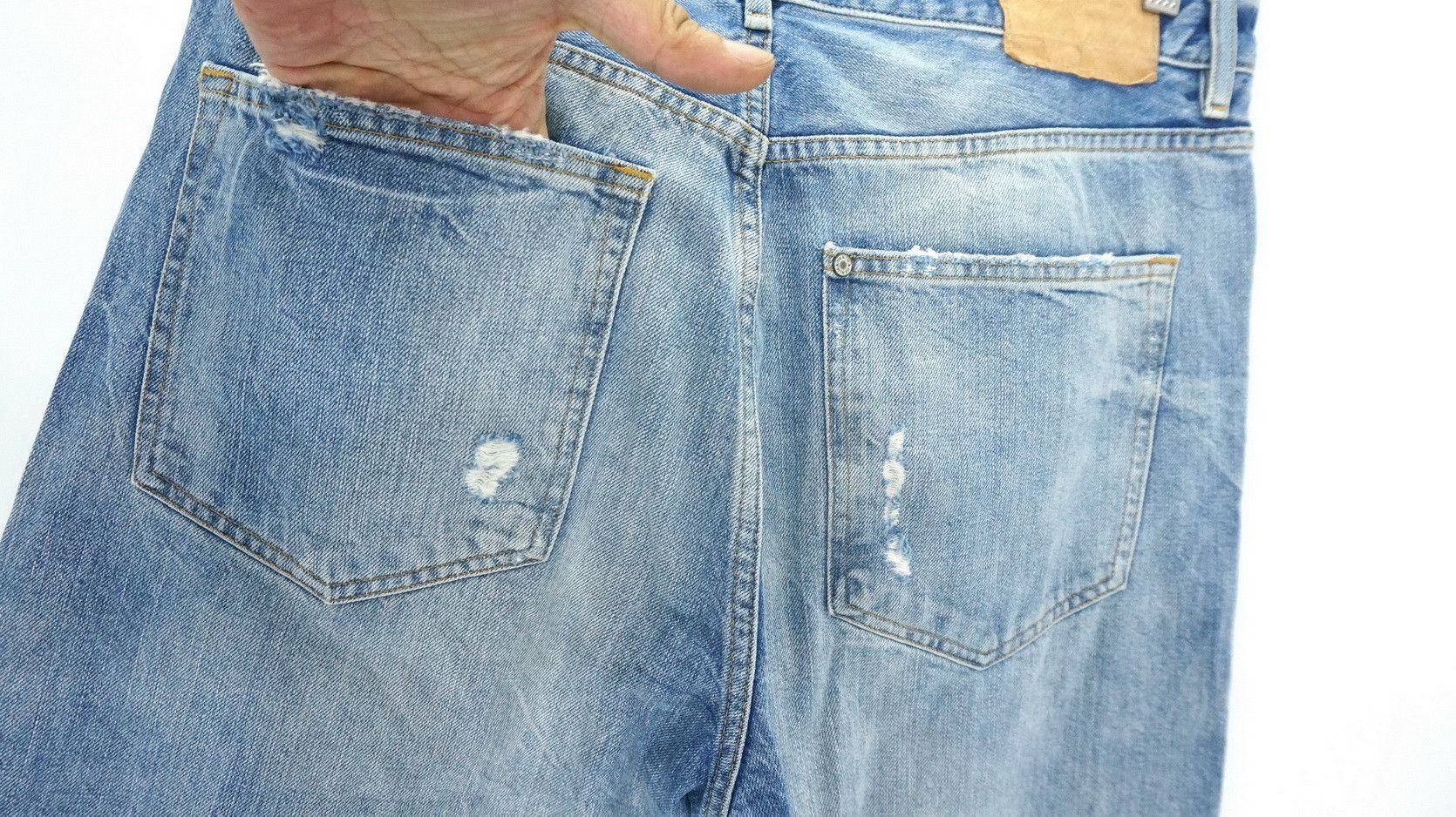 Japanese Brand &Denim Distressed Patchwork Jeans Size US 33 - 9 Thumbnail