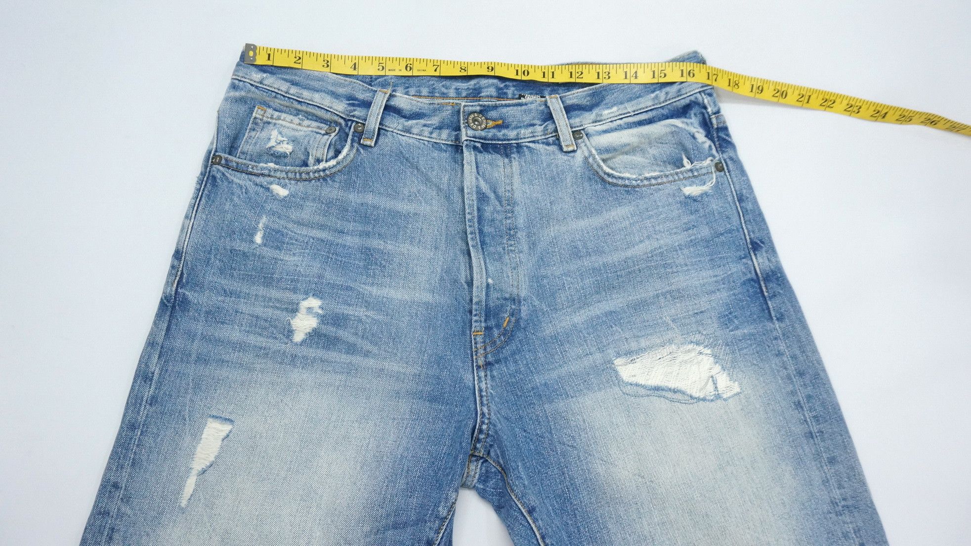 Japanese Brand &Denim Distressed Patchwork Jeans Size US 33 - 13 Thumbnail
