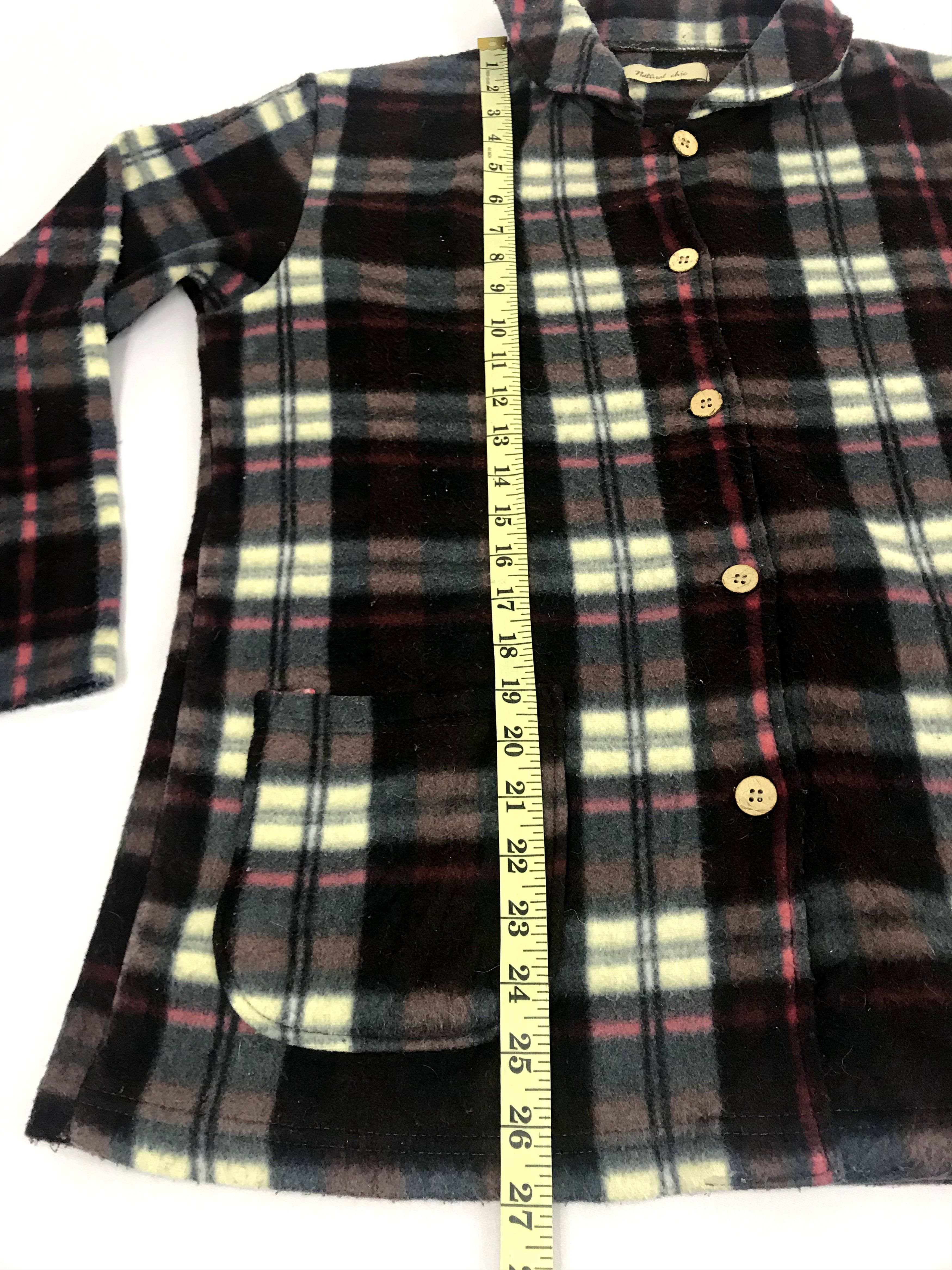 Vintage Natural Chic Plaid Check Sherpa Jacket Flannel Striped Size US M / EU 48-50 / 2 - 9 Thumbnail