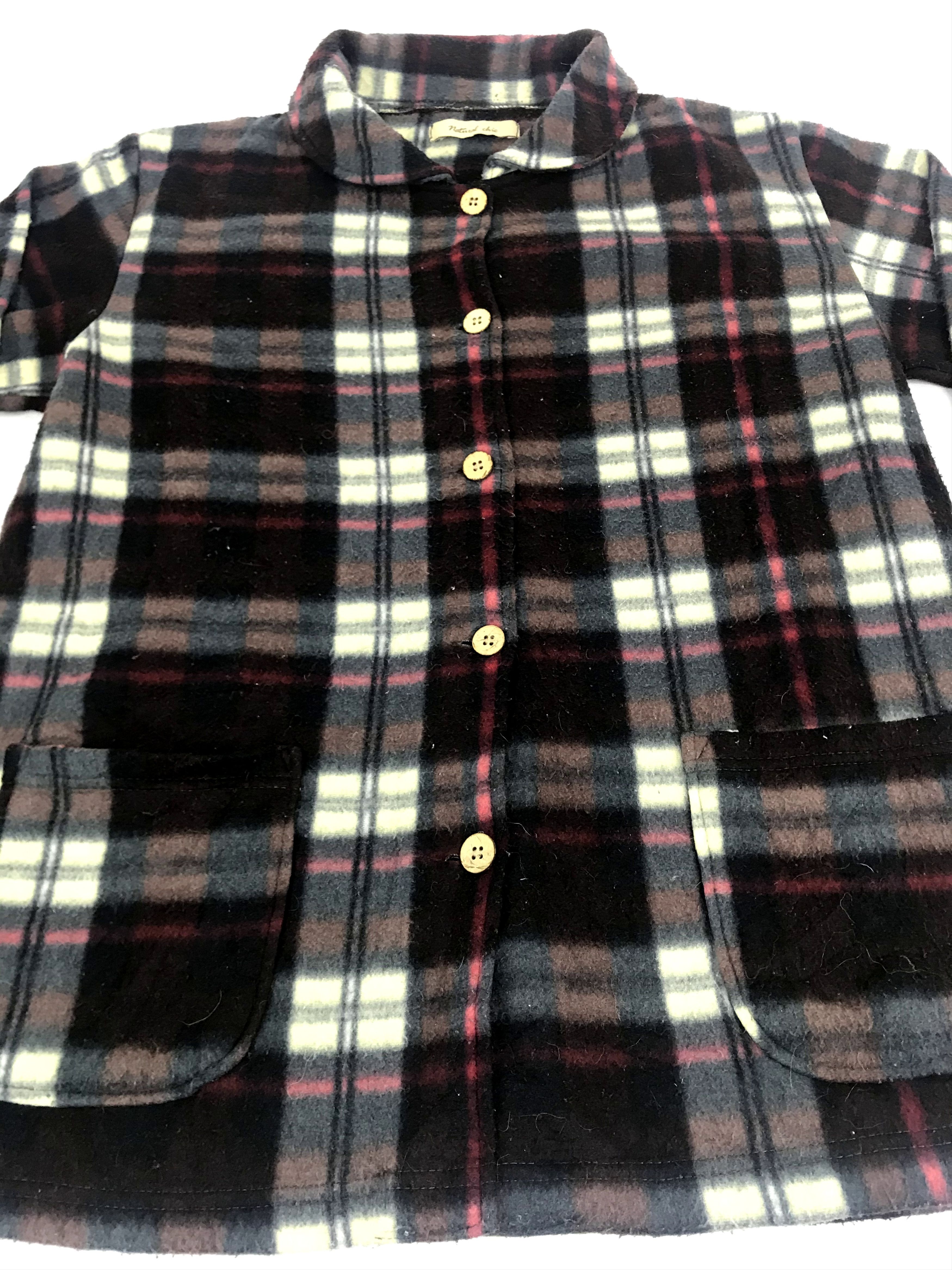 Vintage Natural Chic Plaid Check Sherpa Jacket Flannel Striped Size US M / EU 48-50 / 2 - 3 Thumbnail