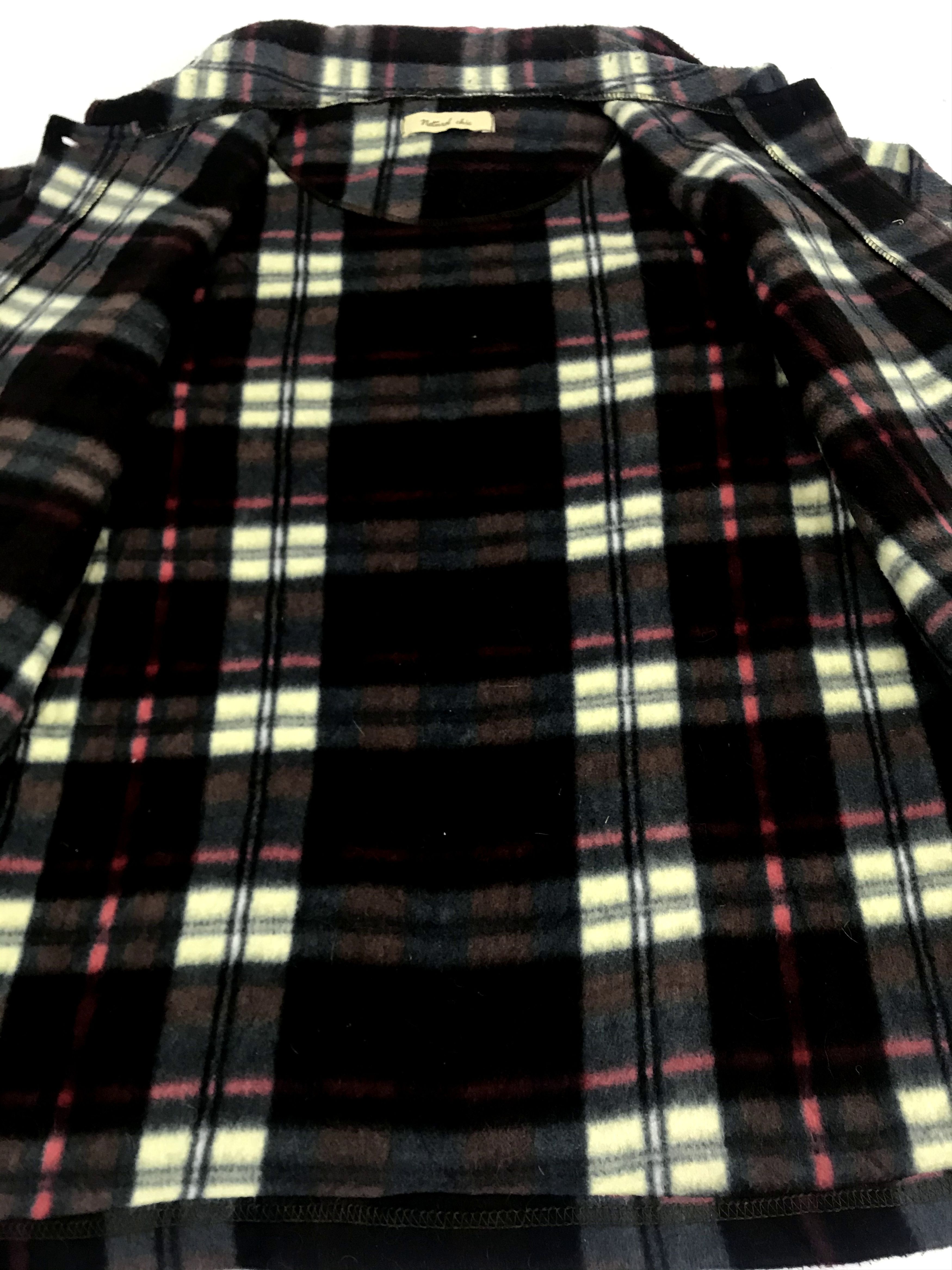 Vintage Natural Chic Plaid Check Sherpa Jacket Flannel Striped Size US M / EU 48-50 / 2 - 4 Thumbnail