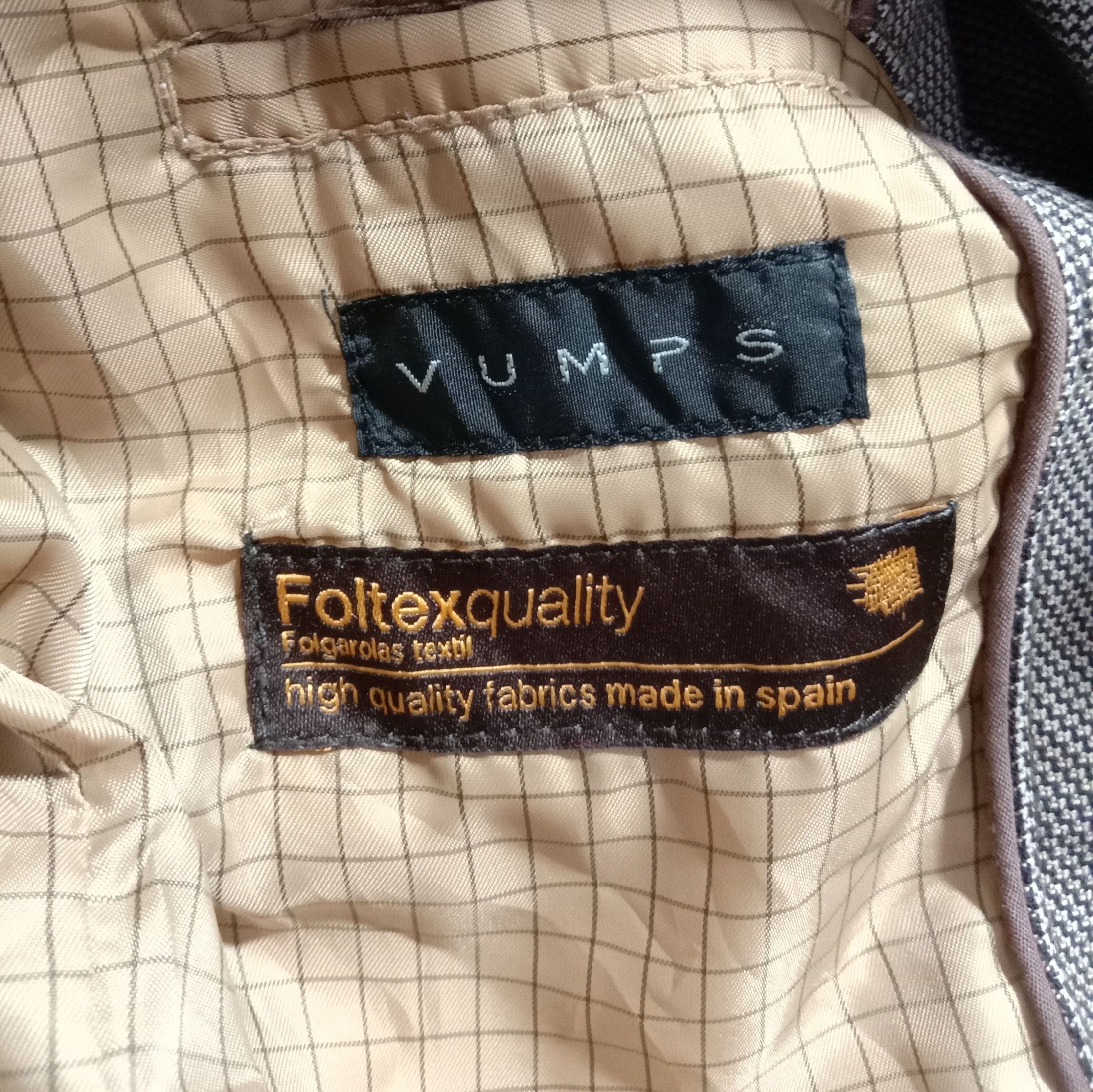Japanese Brand Vumps Foltex Quality Made in Spain Jacket Size 42R - 2 Thumbnail