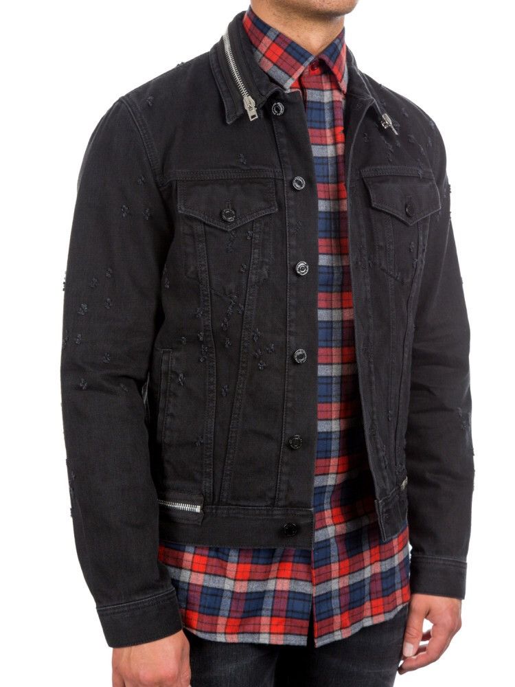 Givenchy Givenchy distressed black denim zipper jacket Size US S / EU 44-46 / 1 - 23 Thumbnail