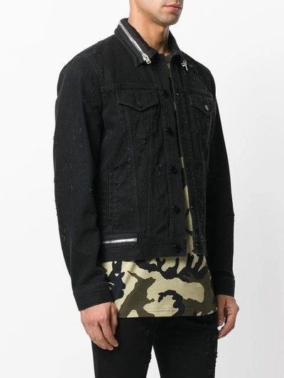 Givenchy Givenchy distressed black denim zipper jacket Size US S / EU 44-46 / 1 - 17 Thumbnail