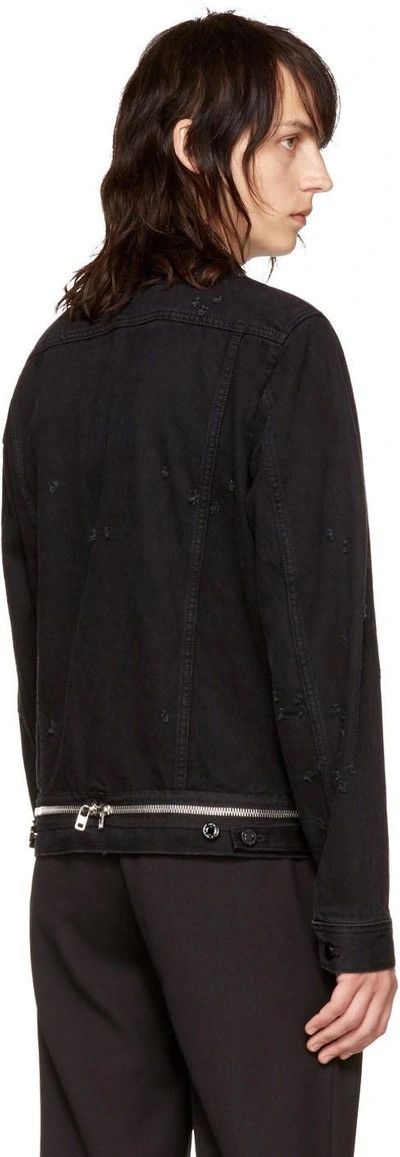 Givenchy Givenchy distressed black denim zipper jacket Size US S / EU 44-46 / 1 - 21 Thumbnail