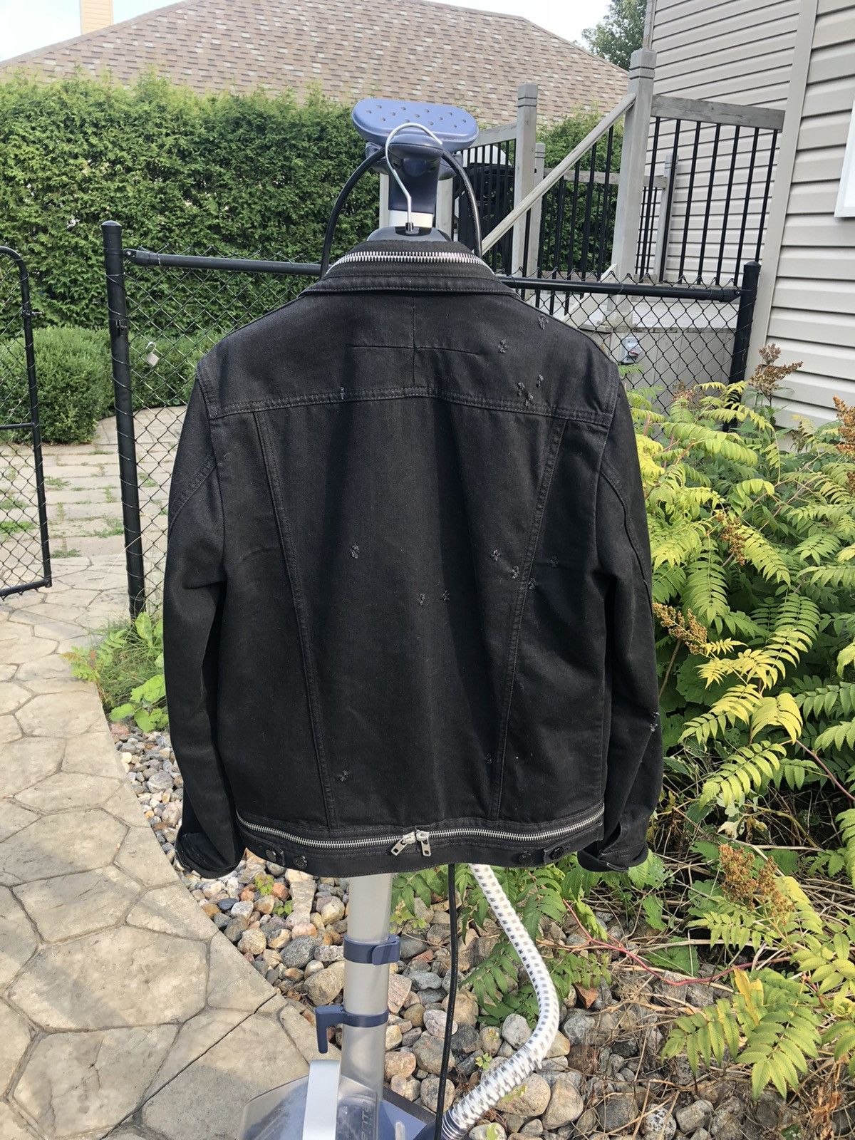 Givenchy Givenchy distressed black denim zipper jacket Size US S / EU 44-46 / 1 - 7 Thumbnail
