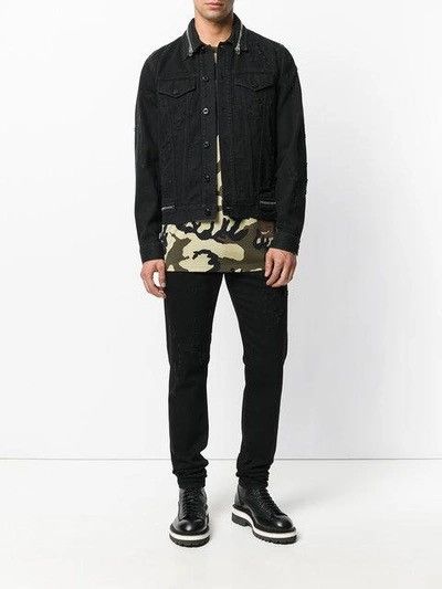 Givenchy Givenchy distressed black denim zipper jacket Size US S / EU 44-46 / 1 - 16 Thumbnail