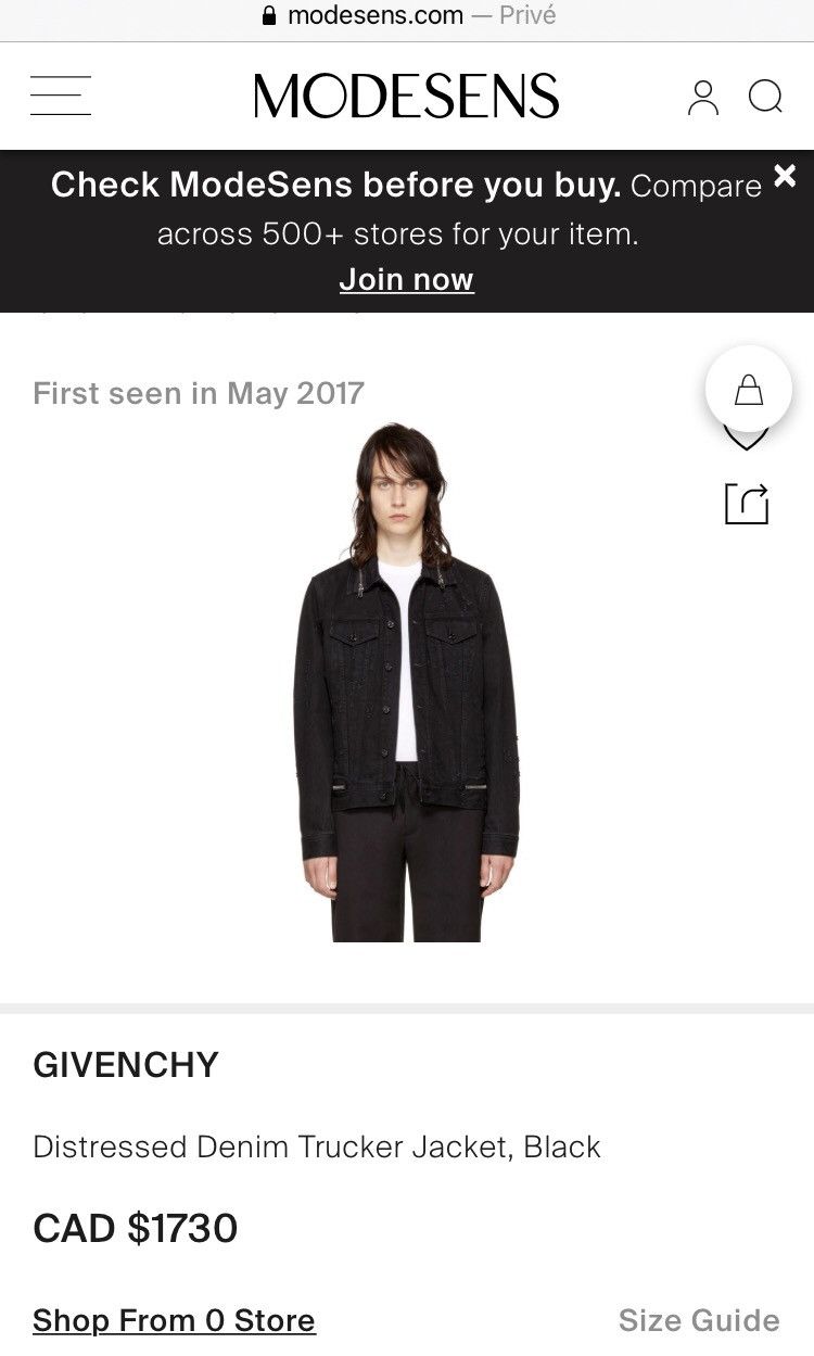 Givenchy Givenchy distressed black denim zipper jacket Size US S / EU 44-46 / 1 - 13 Thumbnail