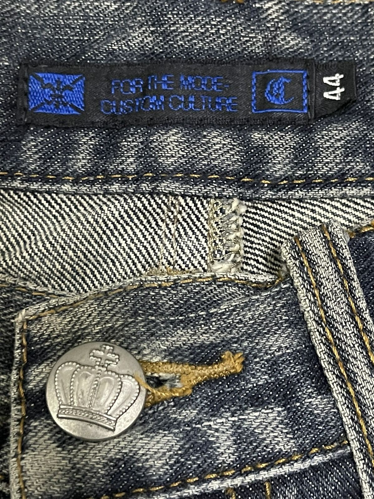 If Six Was Nine Vintage Japanese Brand Patchwork Style Distressed Jeans Size US 31 - 8 Thumbnail