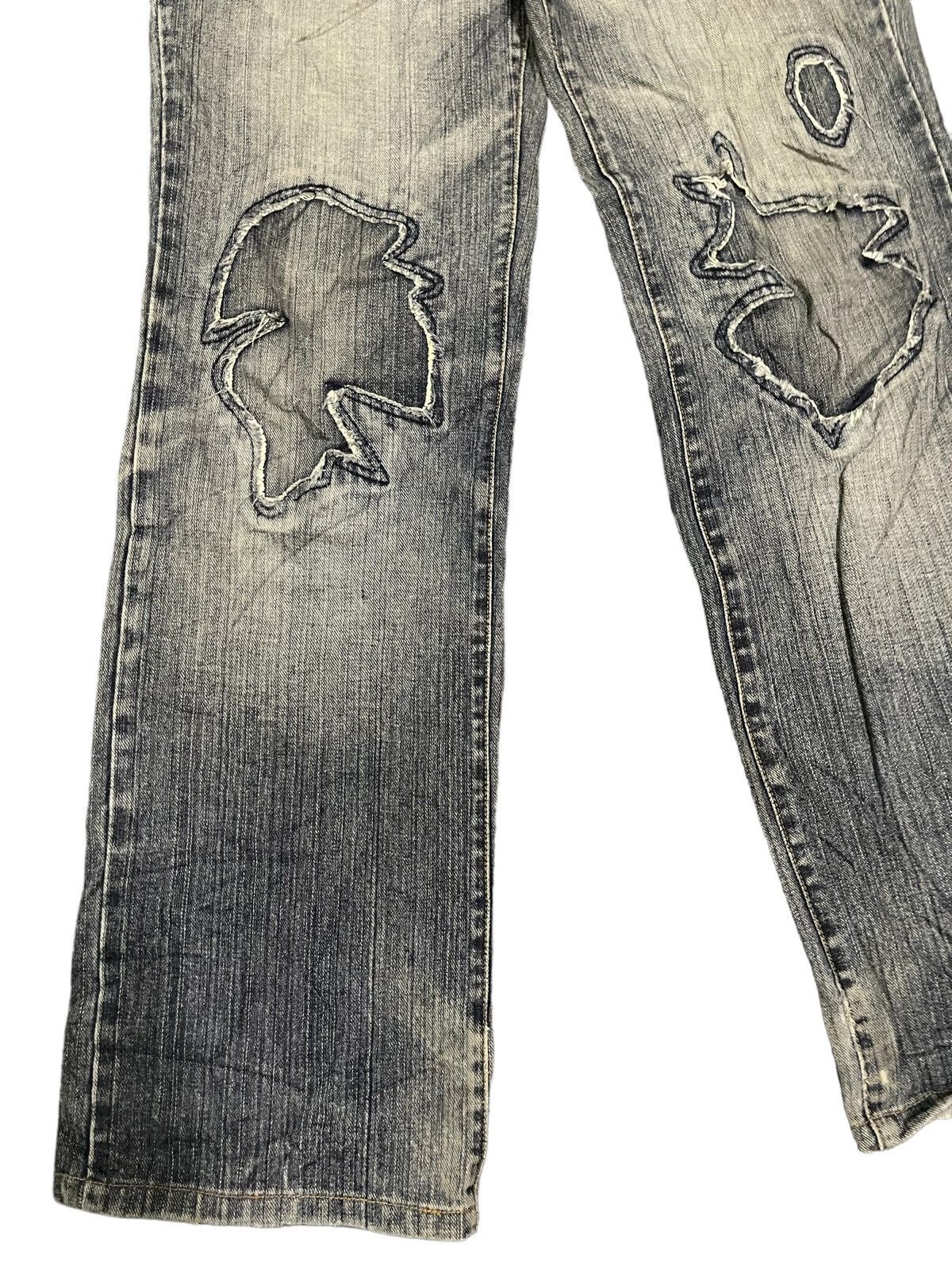 If Six Was Nine Vintage Japanese Brand Patchwork Style Distressed Jeans Size US 31 - 5 Thumbnail