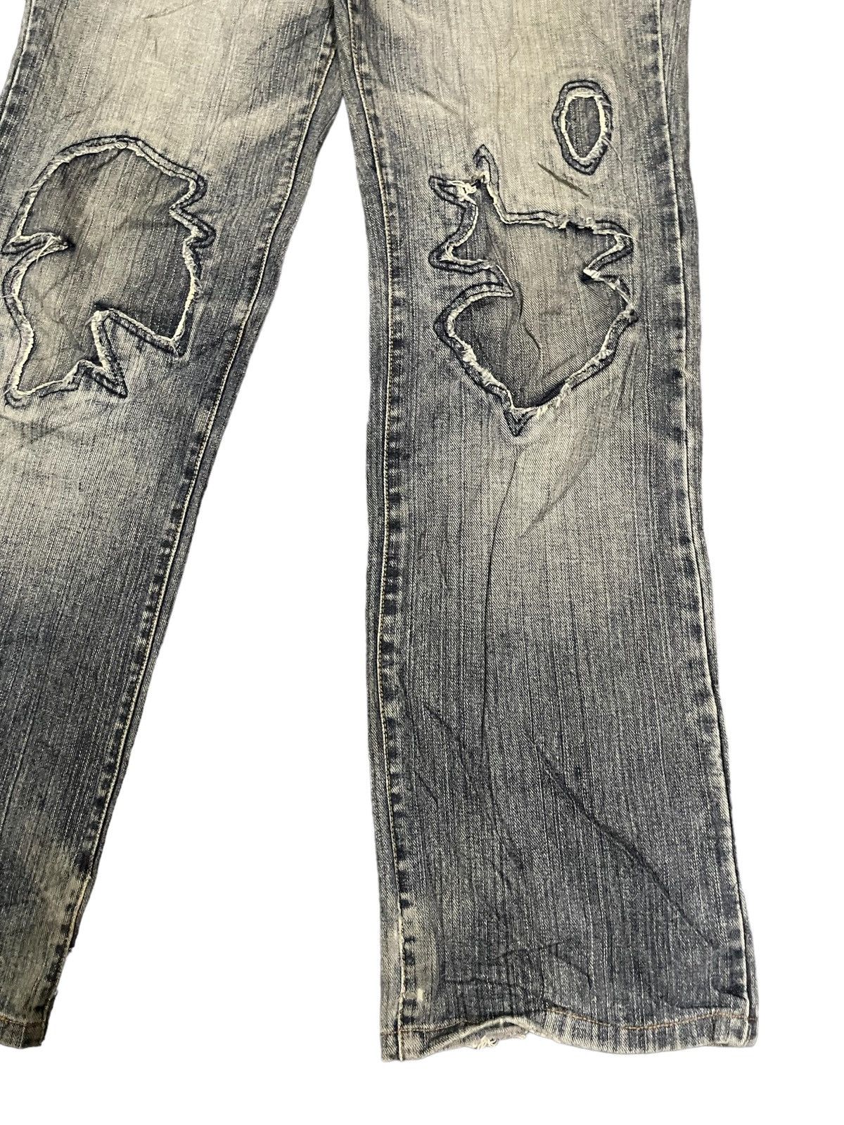 If Six Was Nine Vintage Japanese Brand Patchwork Style Distressed Jeans Size US 31 - 6 Thumbnail