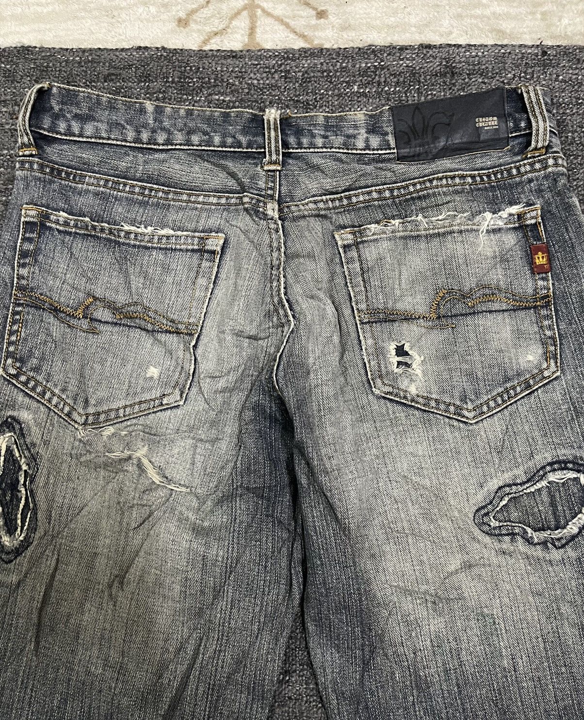 If Six Was Nine Vintage Japanese Brand Patchwork Style Distressed Jeans Size US 31 - 9 Thumbnail