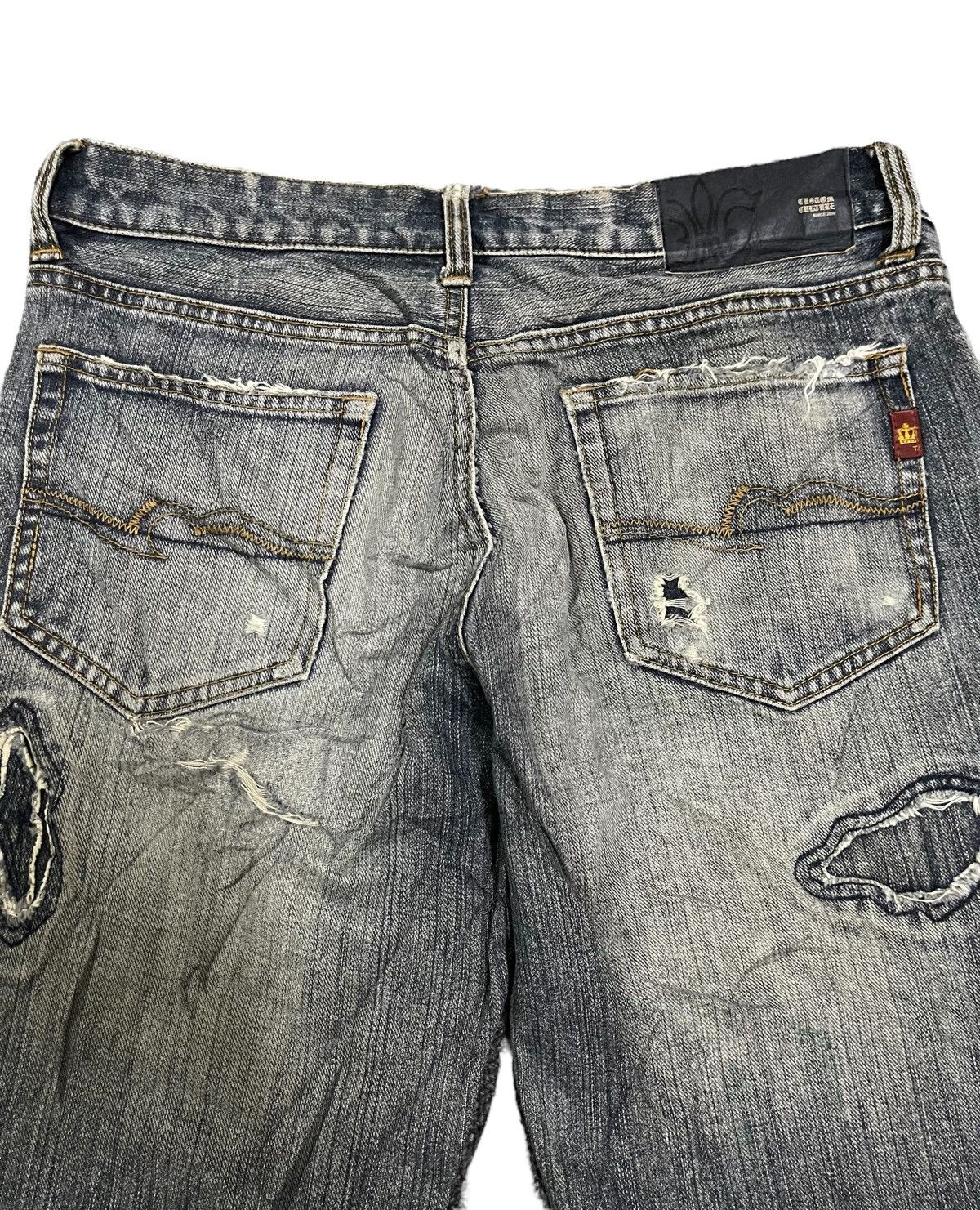If Six Was Nine Vintage Japanese Brand Patchwork Style Distressed Jeans Size US 31 - 4 Thumbnail