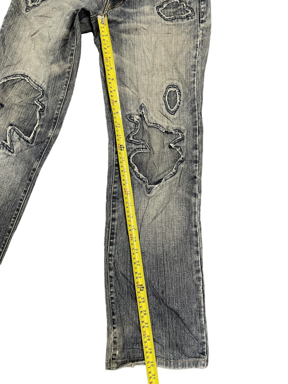If Six Was Nine Vintage Japanese Brand Patchwork Style Distressed Jeans Size US 31 - 11 Thumbnail