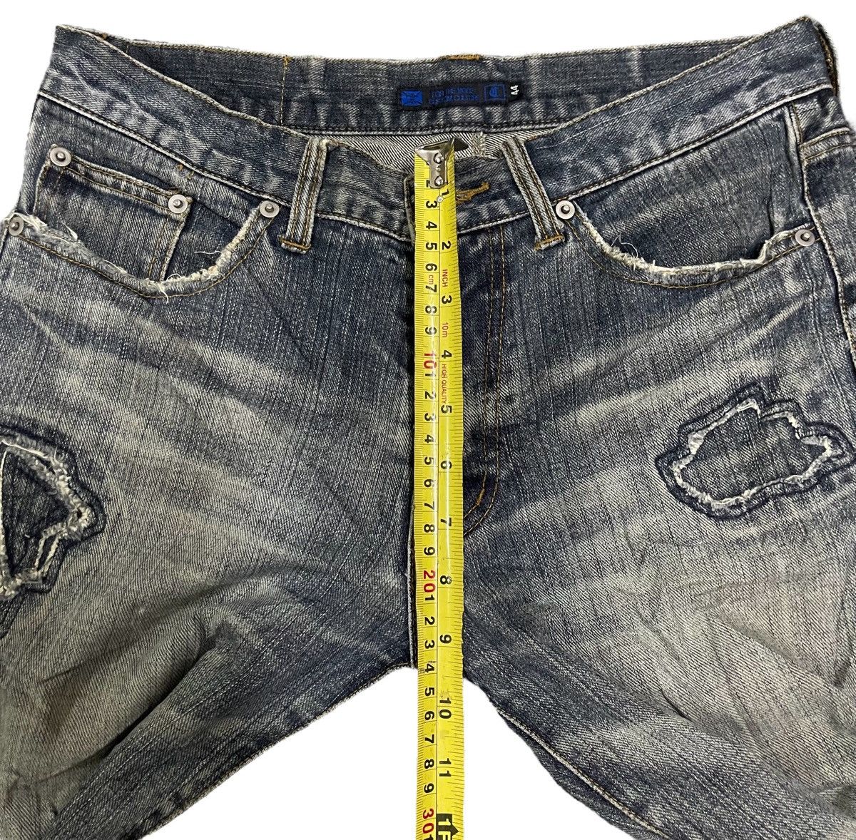 If Six Was Nine Vintage Japanese Brand Patchwork Style Distressed Jeans Size US 31 - 13 Thumbnail