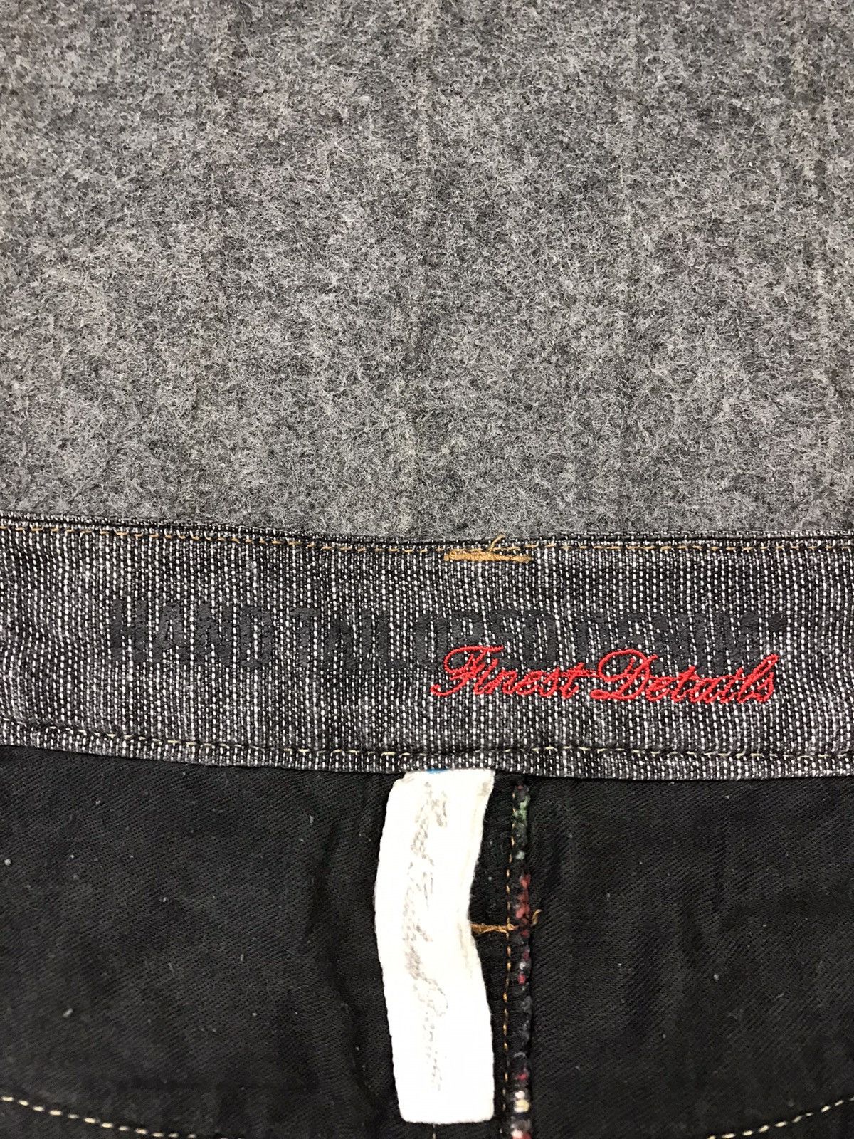 Japanese Brand × Vintage Vintage Hand Tailored Denim Art Pocket Design Size US 34 / EU 50 - 13 Thumbnail