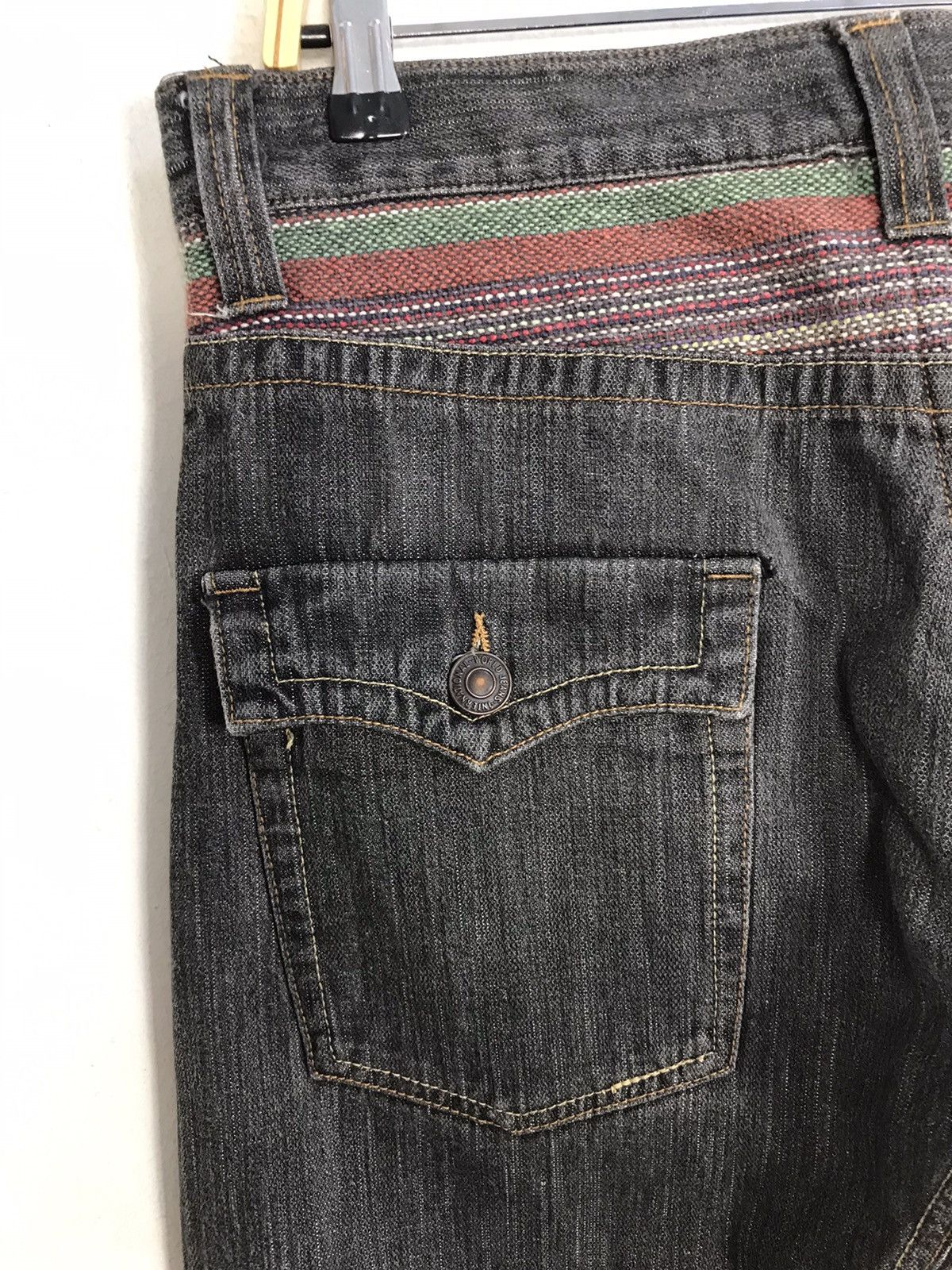 Japanese Brand × Vintage Vintage Hand Tailored Denim Art Pocket Design Size US 34 / EU 50 - 11 Thumbnail