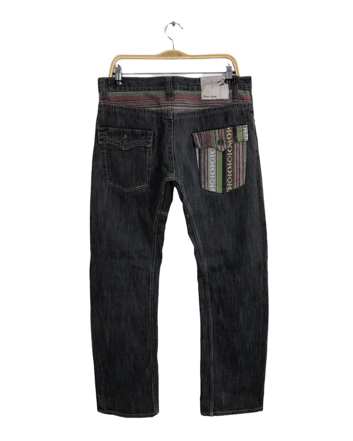 Japanese Brand × Vintage Vintage Hand Tailored Denim Art Pocket Design Size US 34 / EU 50 - 2 Thumbnail