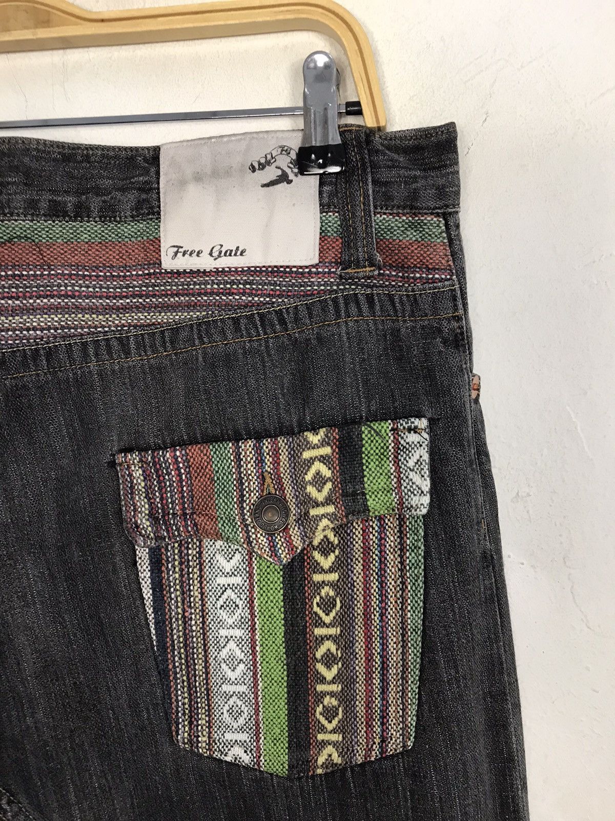 Japanese Brand × Vintage Vintage Hand Tailored Denim Art Pocket Design Size US 34 / EU 50 - 10 Thumbnail