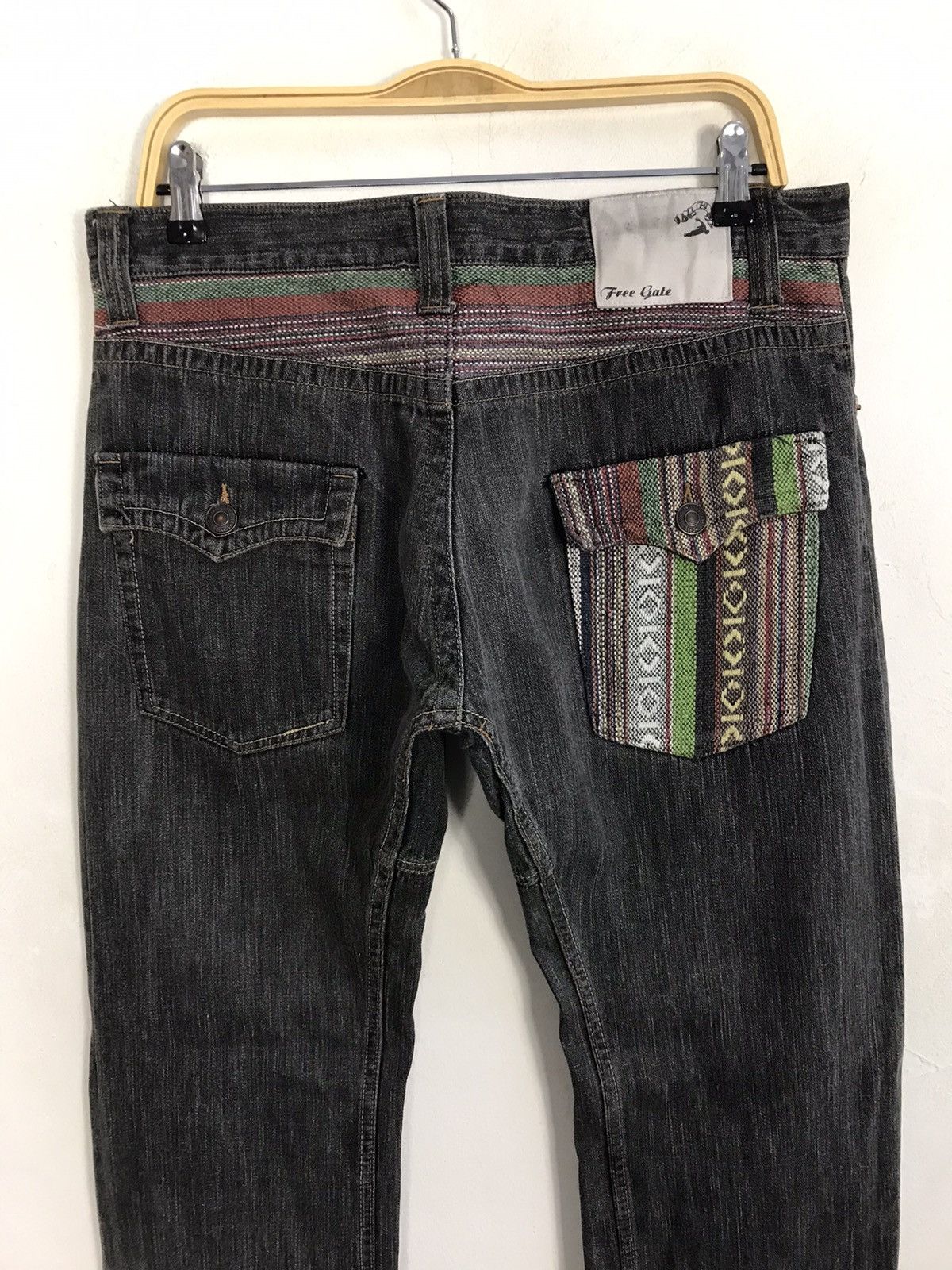 Japanese Brand × Vintage Vintage Hand Tailored Denim Art Pocket Design Size US 34 / EU 50 - 9 Thumbnail