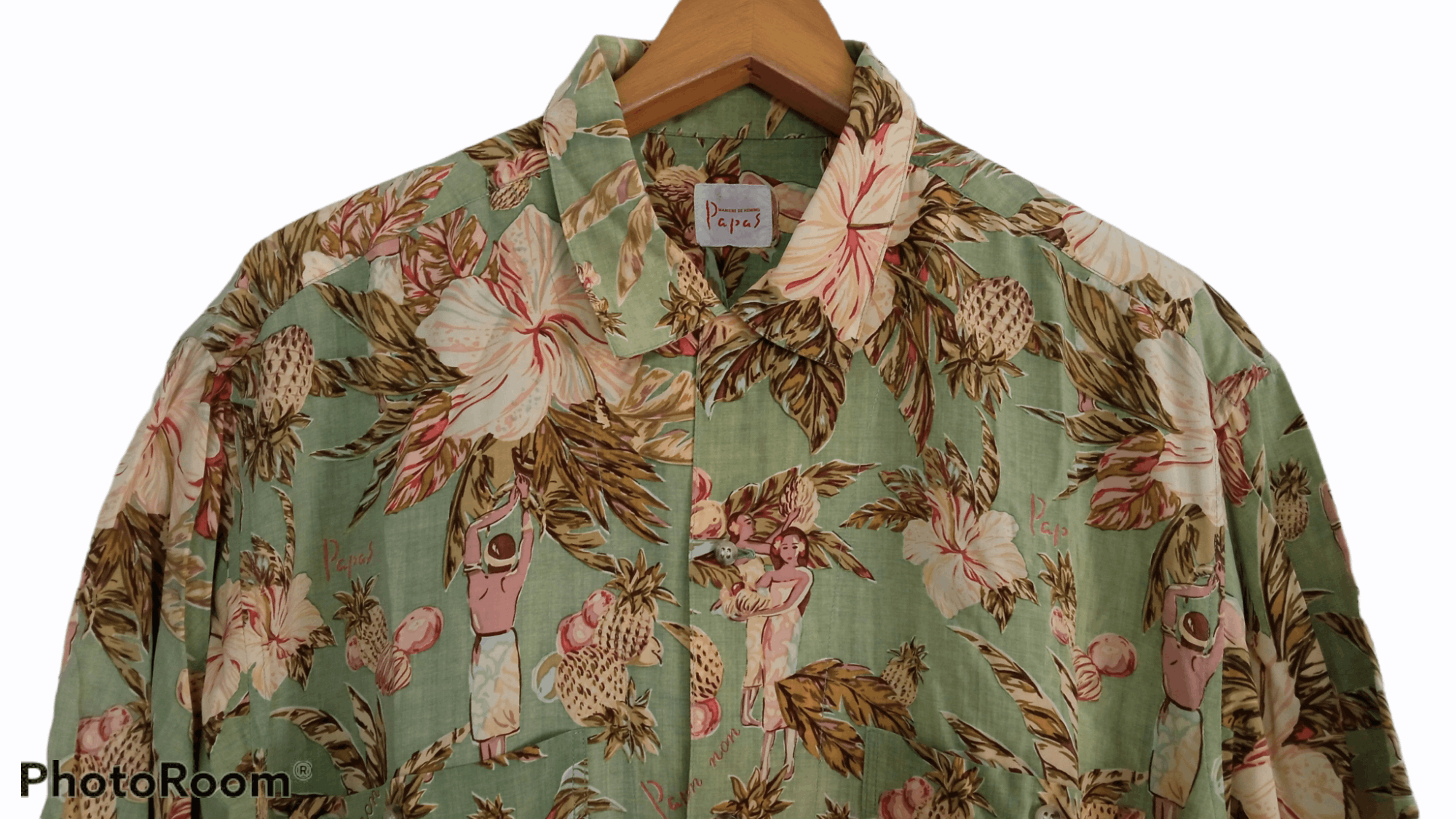 Japanese Brand × Vintage 🔥🔥Vintage Papas Full Print Hawaiian SS Shirt Size US L / EU 52-54 / 3 - 6 Thumbnail
