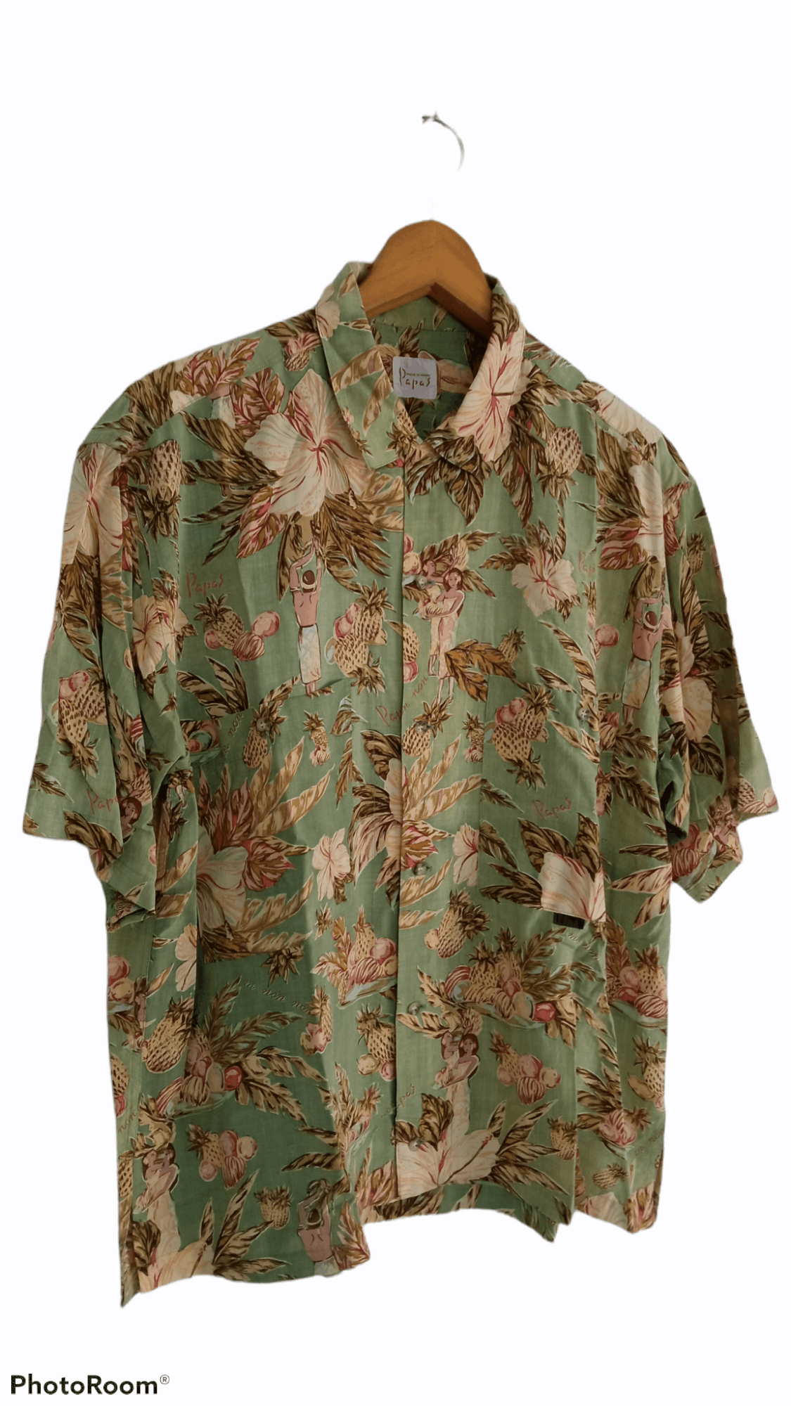 Japanese Brand × Vintage 🔥🔥Vintage Papas Full Print Hawaiian SS Shirt Size US L / EU 52-54 / 3 - 2 Thumbnail