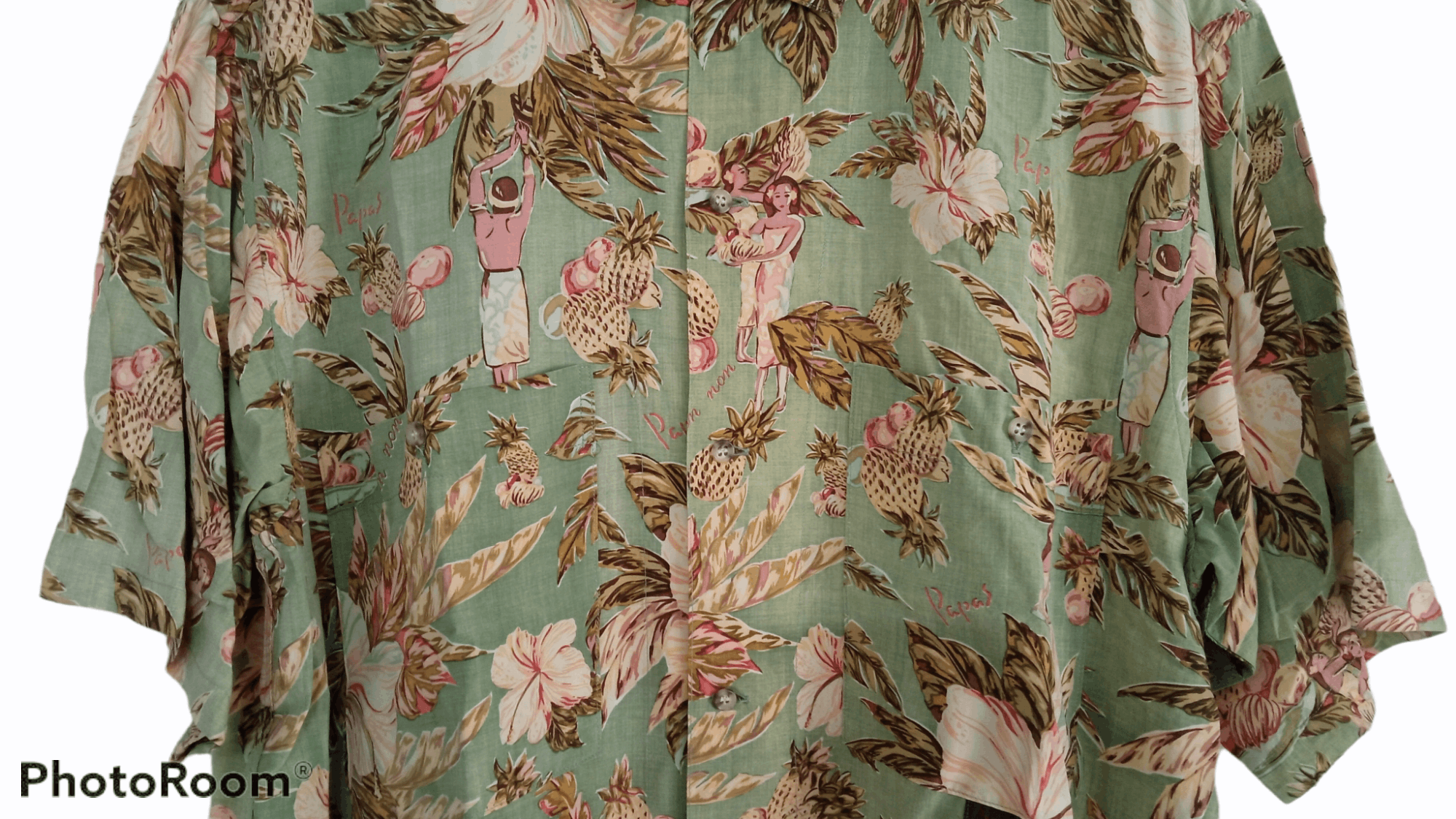 Japanese Brand × Vintage 🔥🔥Vintage Papas Full Print Hawaiian SS Shirt Size US L / EU 52-54 / 3 - 7 Thumbnail
