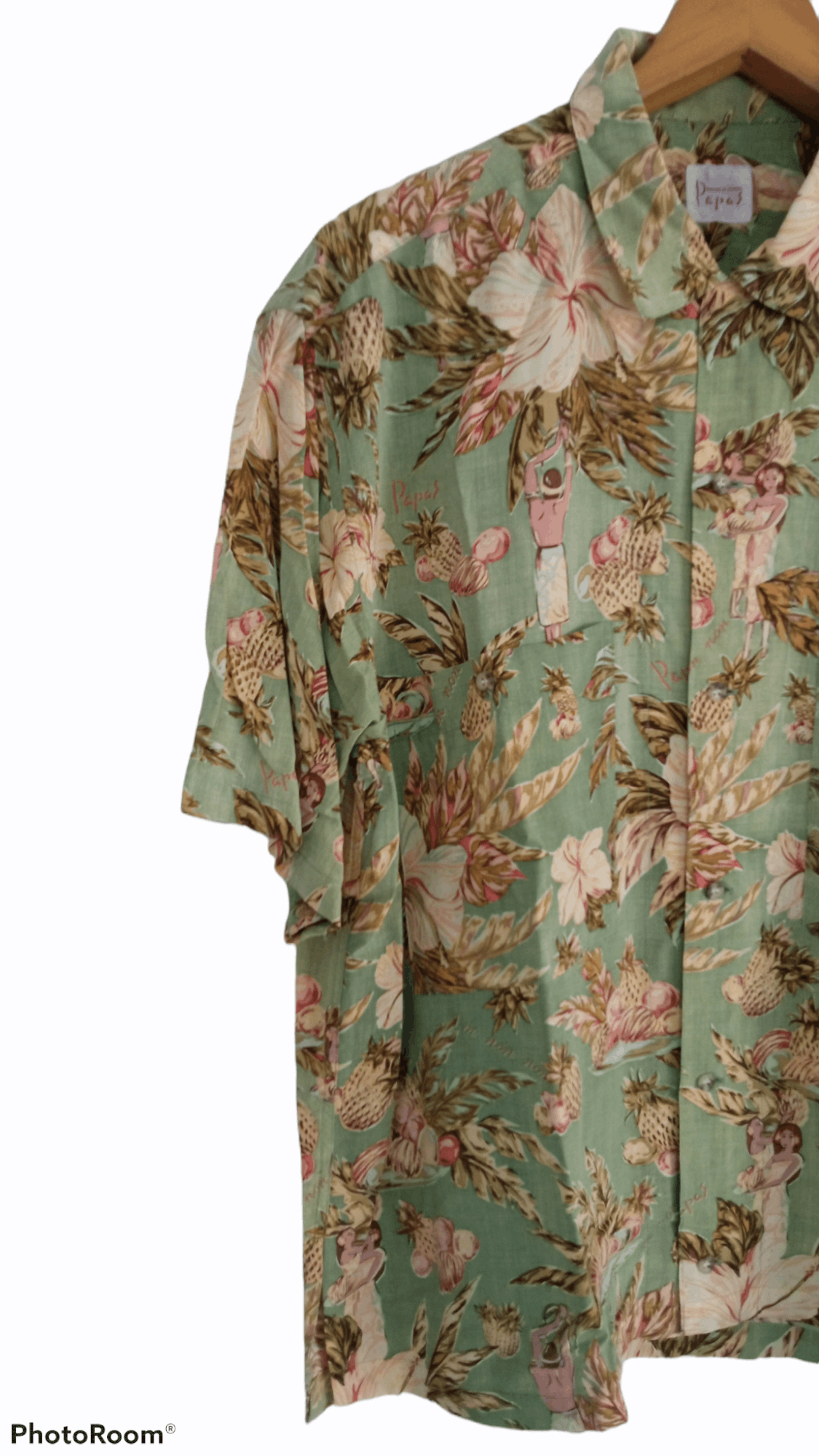 Japanese Brand × Vintage 🔥🔥Vintage Papas Full Print Hawaiian SS Shirt Size US L / EU 52-54 / 3 - 4 Thumbnail