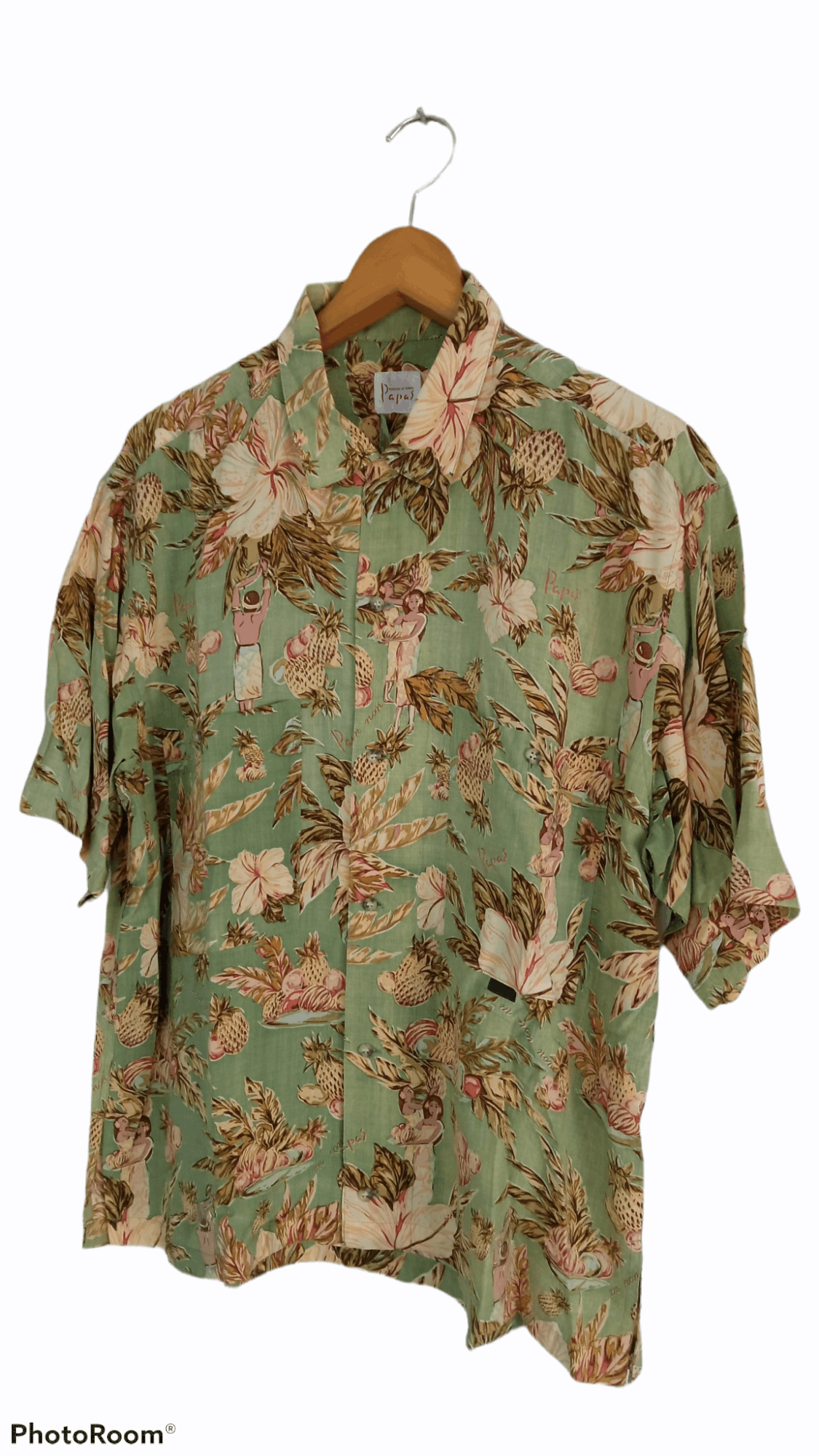 Japanese Brand × Vintage 🔥🔥Vintage Papas Full Print Hawaiian SS Shirt Size US L / EU 52-54 / 3 - 3 Thumbnail