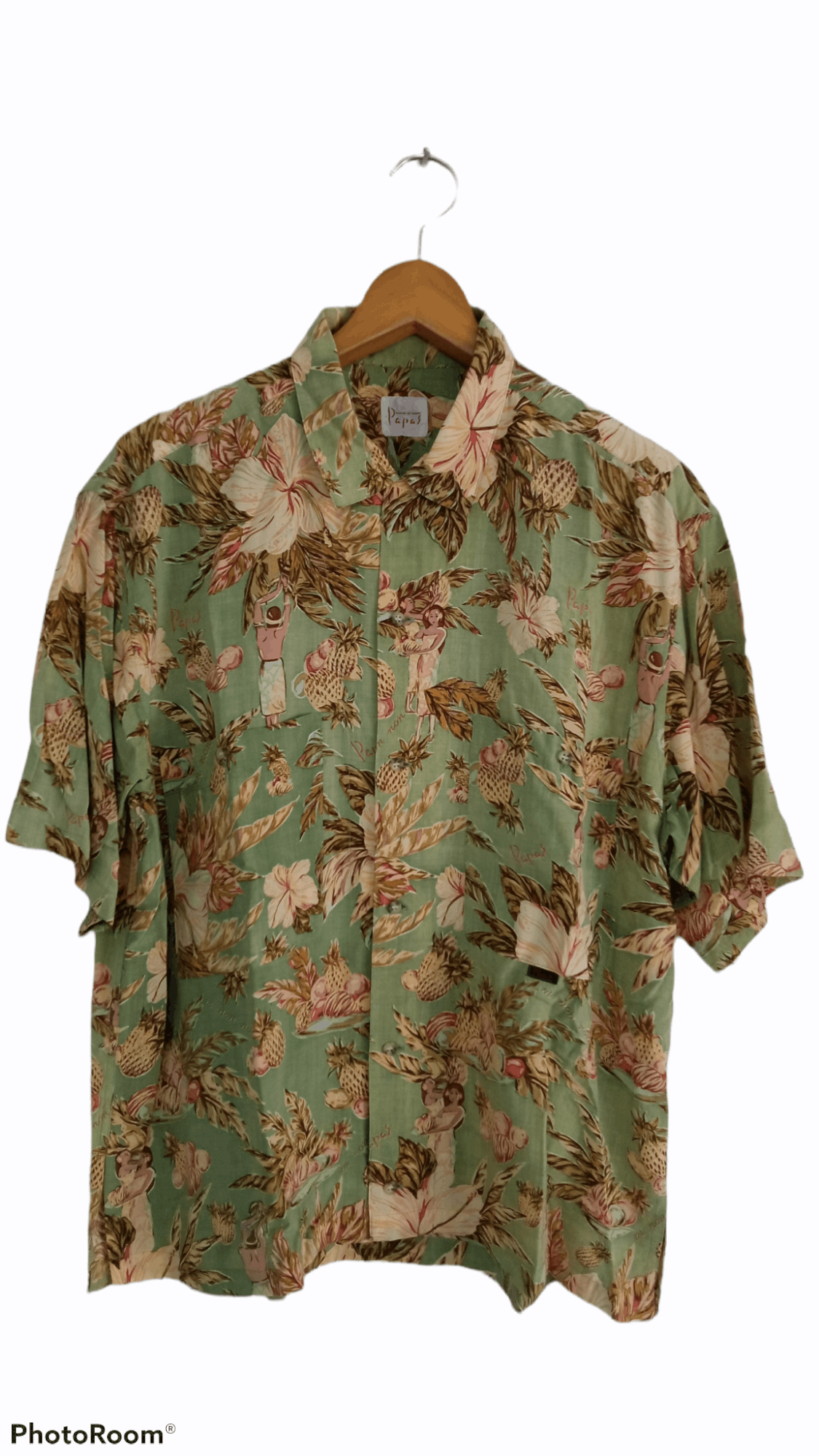 Japanese Brand × Vintage 🔥🔥Vintage Papas Full Print Hawaiian SS Shirt Size US L / EU 52-54 / 3 - 1 Thumbnail