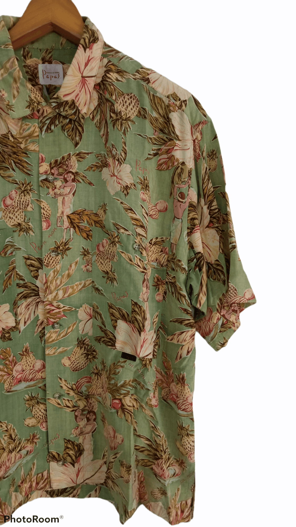 Japanese Brand × Vintage 🔥🔥Vintage Papas Full Print Hawaiian SS Shirt Size US L / EU 52-54 / 3 - 5 Thumbnail