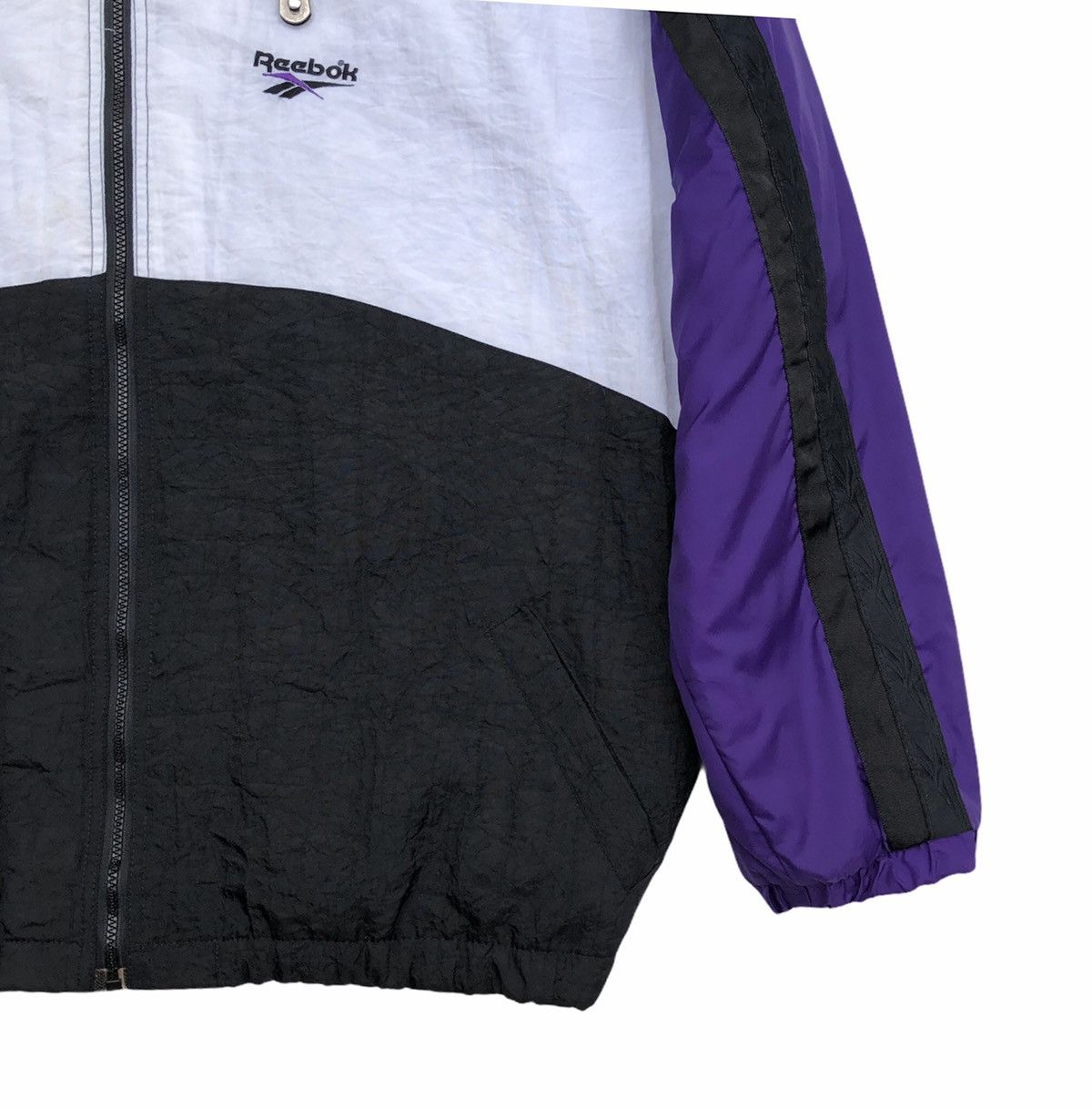 Reebok Vintage 90s Reebok Colour Block Quilted Windbreaker Jacket Size US XL / EU 56 / 4 - 4 Thumbnail