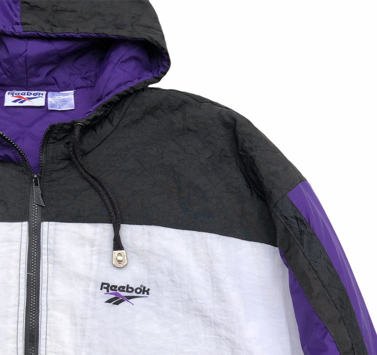 Reebok Vintage 90s Reebok Colour Block Quilted Windbreaker Jacket Size US XL / EU 56 / 4 - 6 Thumbnail