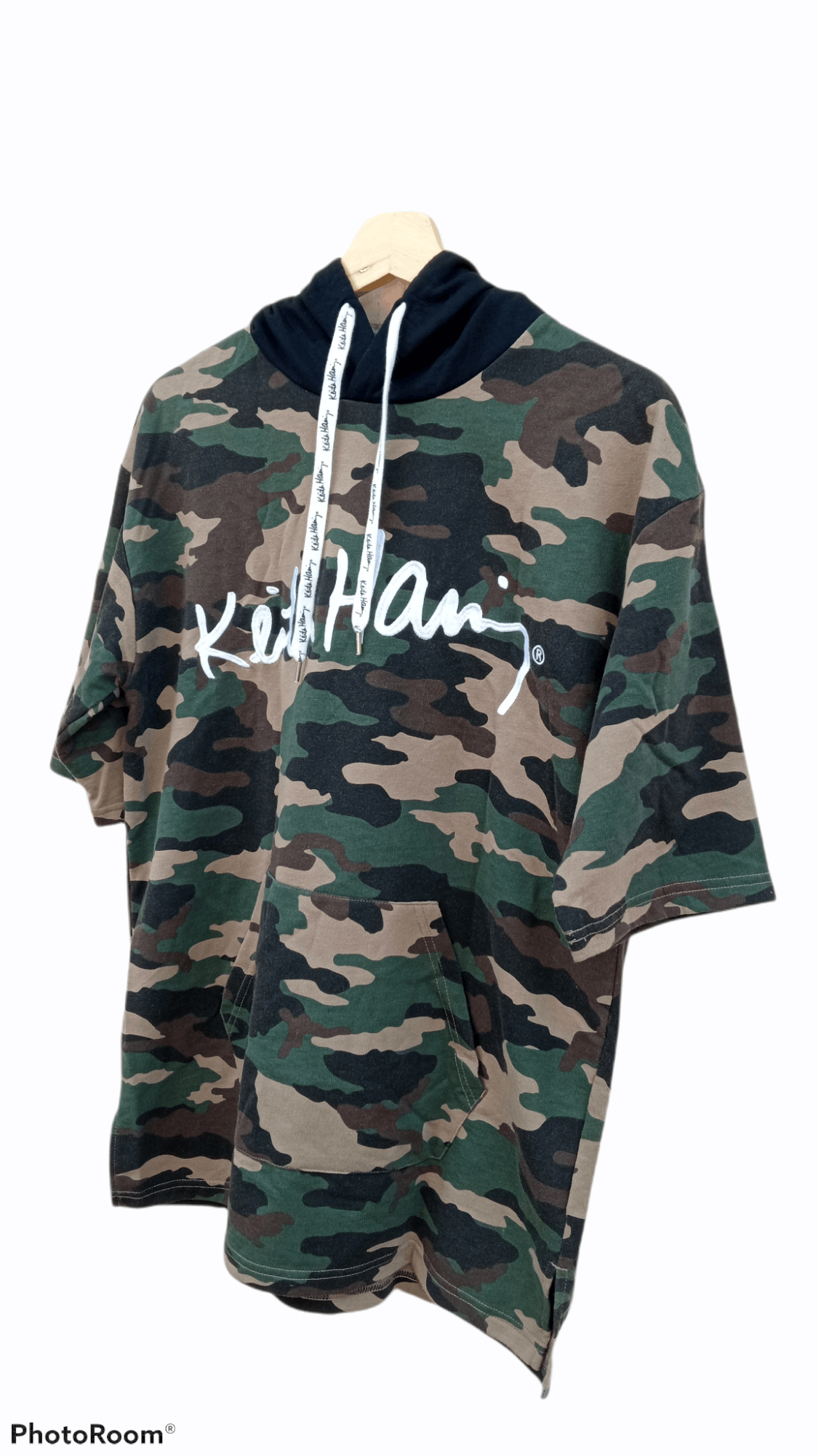 Japanese Brand × Keith Haring × Vintage 🔥🔥Browny x Keith Haring Camo Spellout Big Logo Hoodie Size US M / EU 48-50 / 2 - 3 Thumbnail