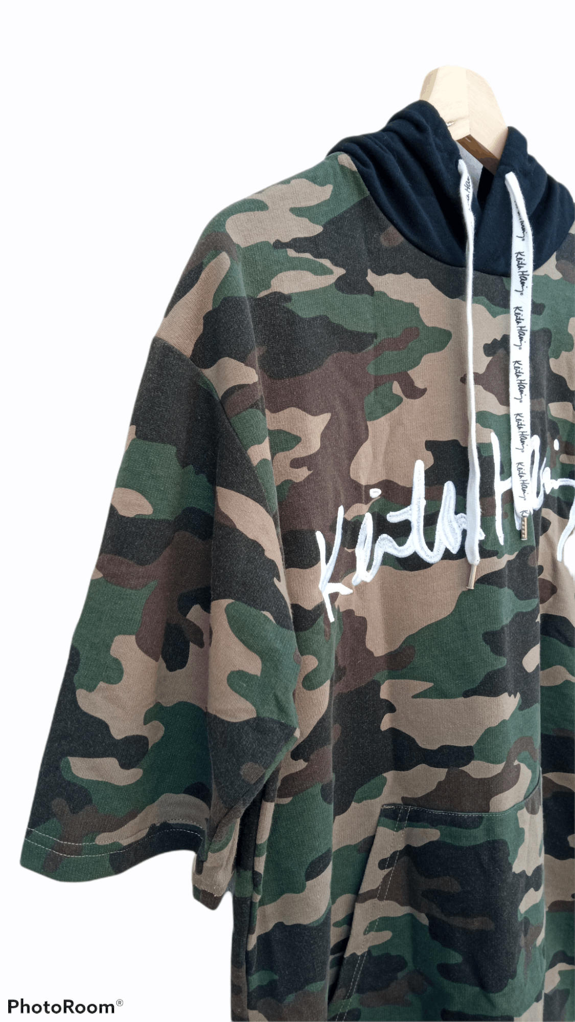 Japanese Brand × Keith Haring × Vintage 🔥🔥Browny x Keith Haring Camo Spellout Big Logo Hoodie Size US M / EU 48-50 / 2 - 9 Thumbnail