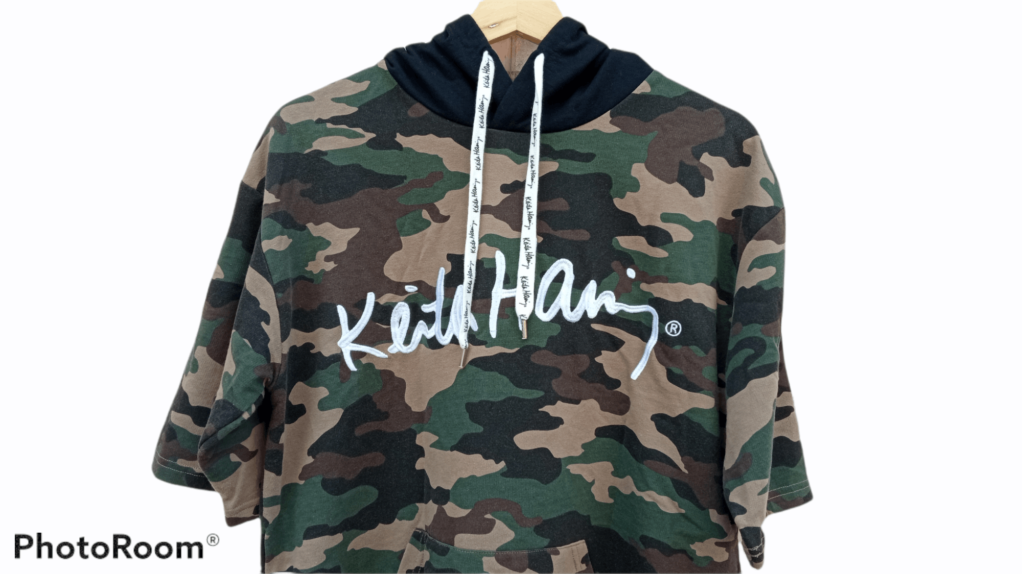 Japanese Brand × Keith Haring × Vintage 🔥🔥Browny x Keith Haring Camo Spellout Big Logo Hoodie Size US M / EU 48-50 / 2 - 10 Thumbnail