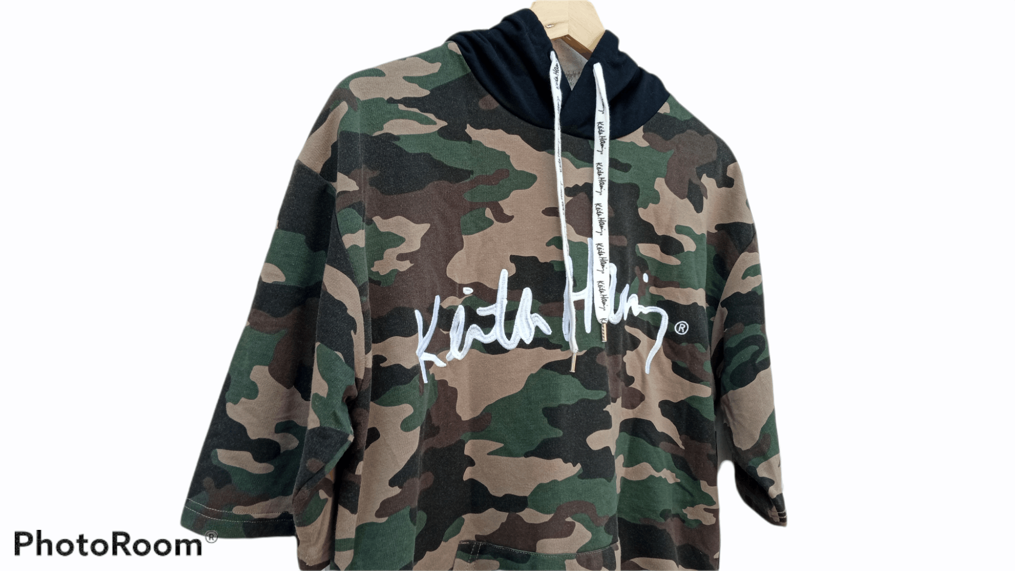 Japanese Brand × Keith Haring × Vintage 🔥🔥Browny x Keith Haring Camo Spellout Big Logo Hoodie Size US M / EU 48-50 / 2 - 13 Thumbnail