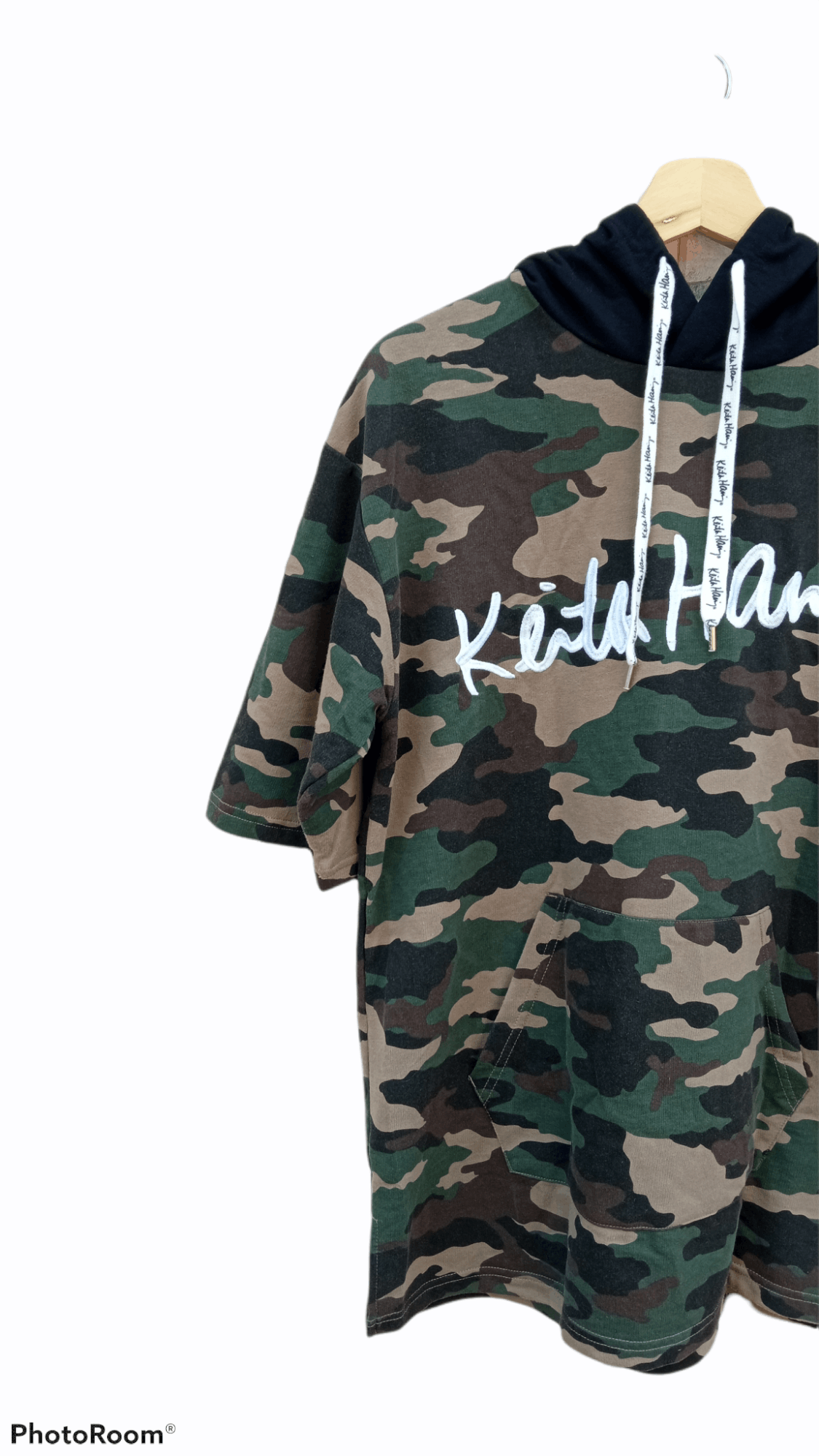 Japanese Brand × Keith Haring × Vintage 🔥🔥Browny x Keith Haring Camo Spellout Big Logo Hoodie Size US M / EU 48-50 / 2 - 5 Thumbnail