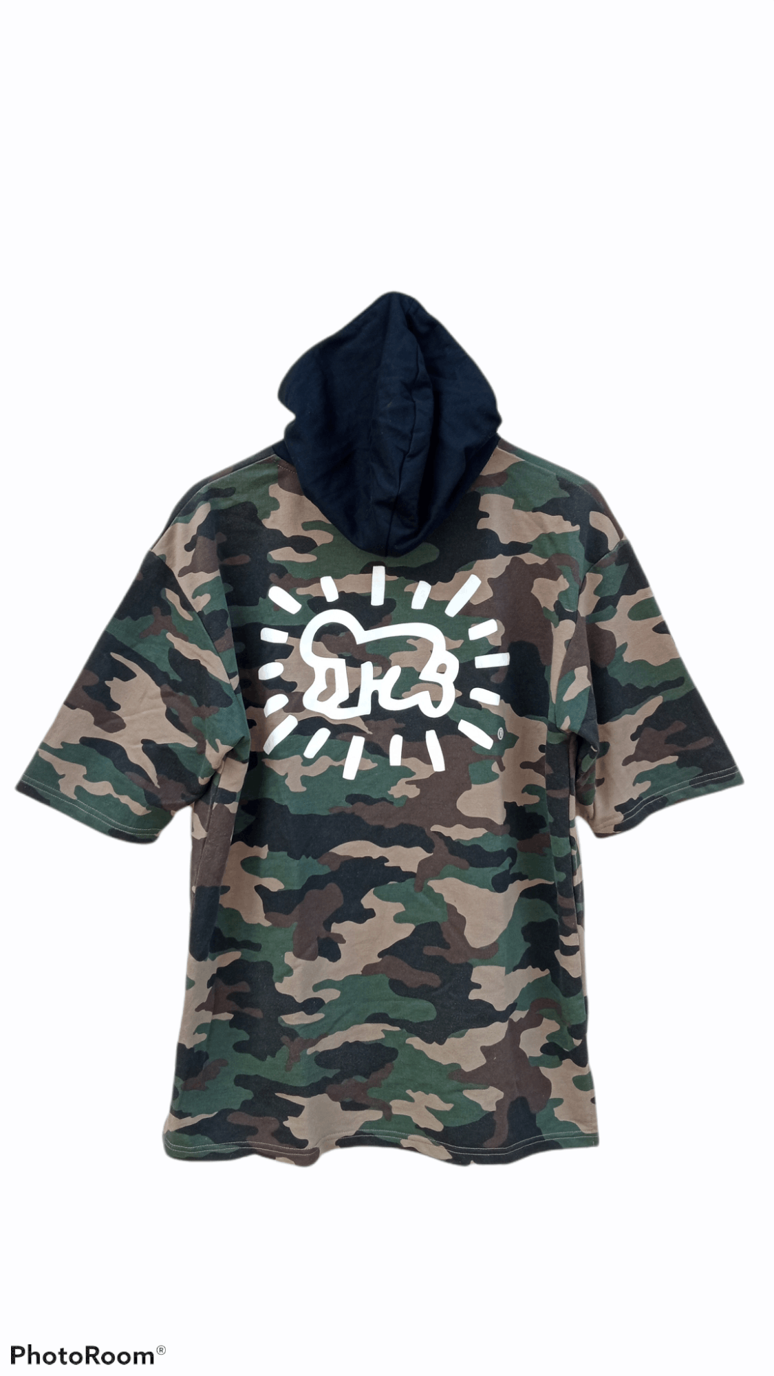 Japanese Brand × Keith Haring × Vintage 🔥🔥Browny x Keith Haring Camo Spellout Big Logo Hoodie Size US M / EU 48-50 / 2 - 16 Thumbnail
