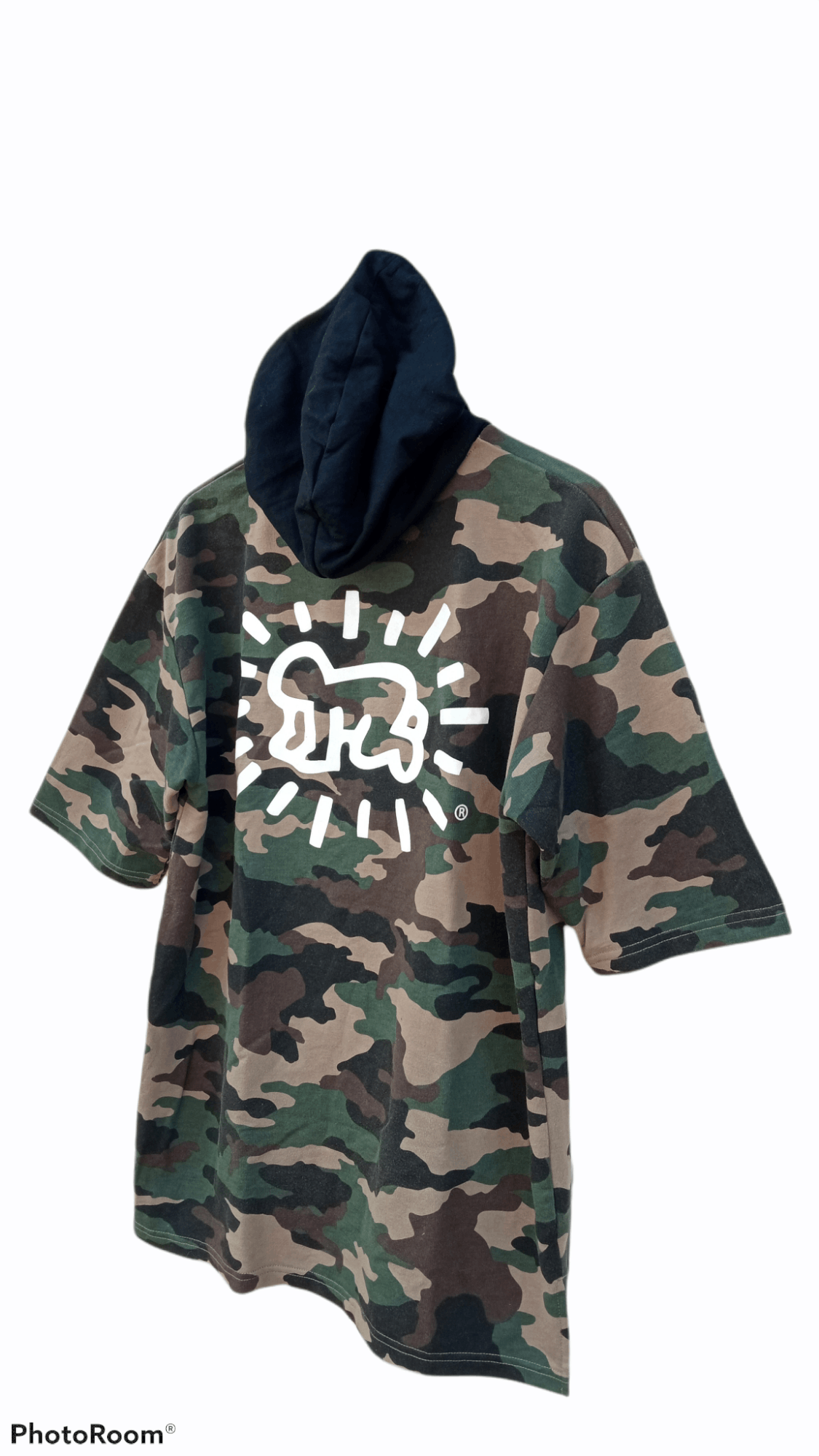 Japanese Brand × Keith Haring × Vintage 🔥🔥Browny x Keith Haring Camo Spellout Big Logo Hoodie Size US M / EU 48-50 / 2 - 18 Thumbnail