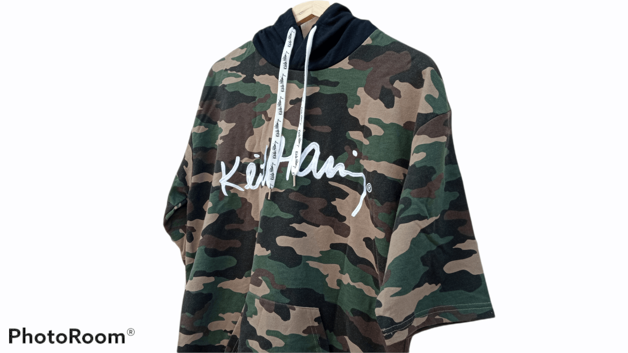 Japanese Brand × Keith Haring × Vintage 🔥🔥Browny x Keith Haring Camo Spellout Big Logo Hoodie Size US M / EU 48-50 / 2 - 14 Thumbnail